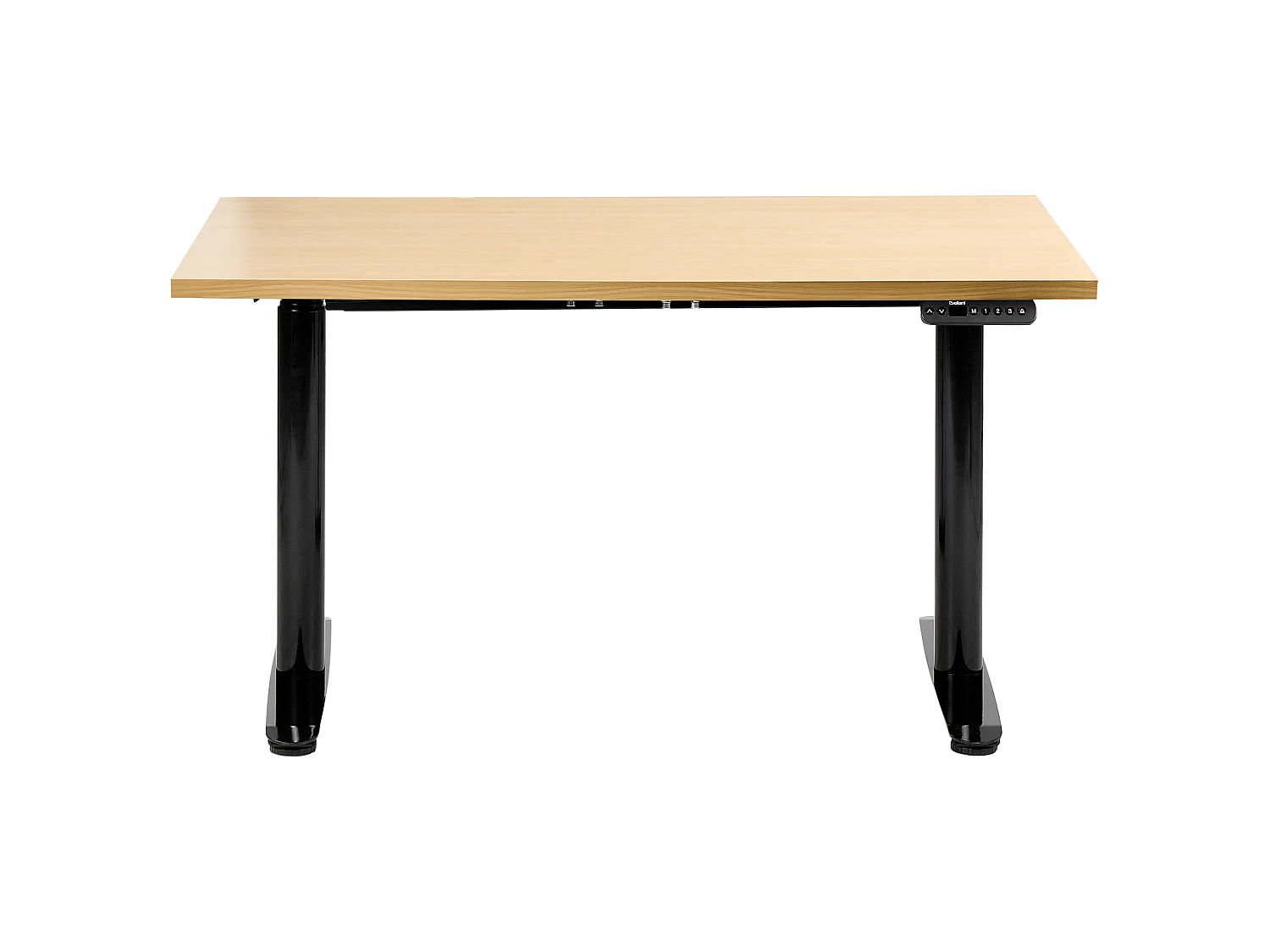 Bureau réglable en hauteur électriquement DESTINAS 120 cm 72 cm Noir/marron clair