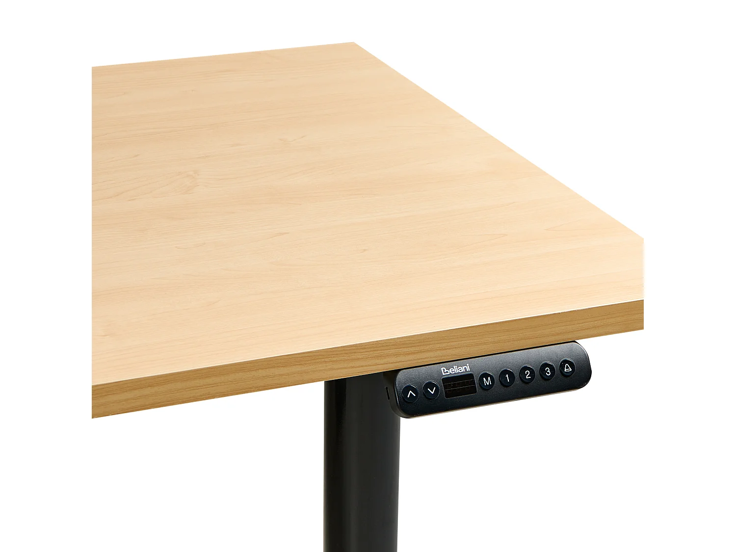 Bureau réglable en hauteur électriquement DESTINAS 120 cm 72 cm Noir/marron clair
