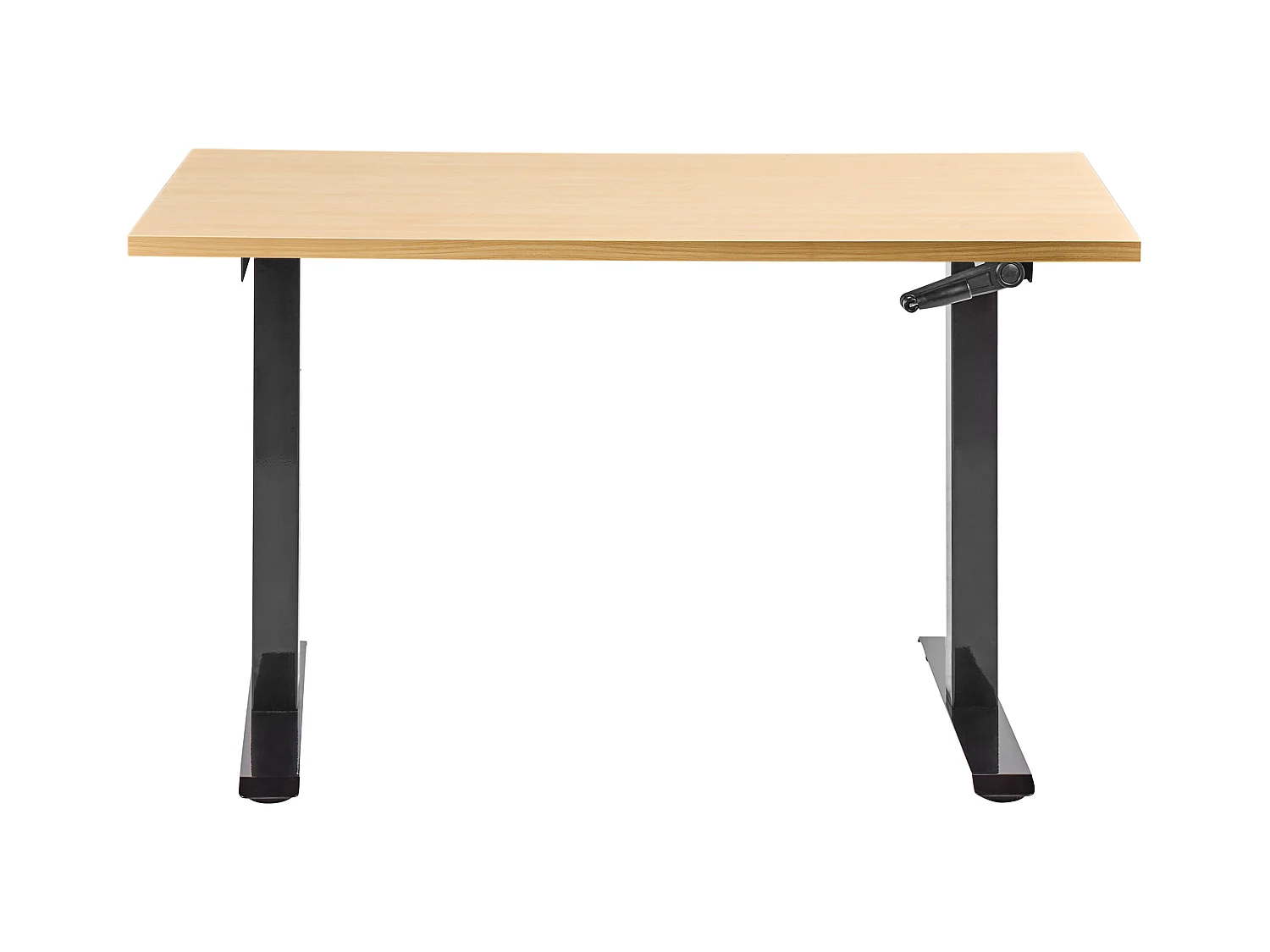 Bureau réglable en hauteur manuellement DESTINES Noir/marron clair 120 cm 60 cm