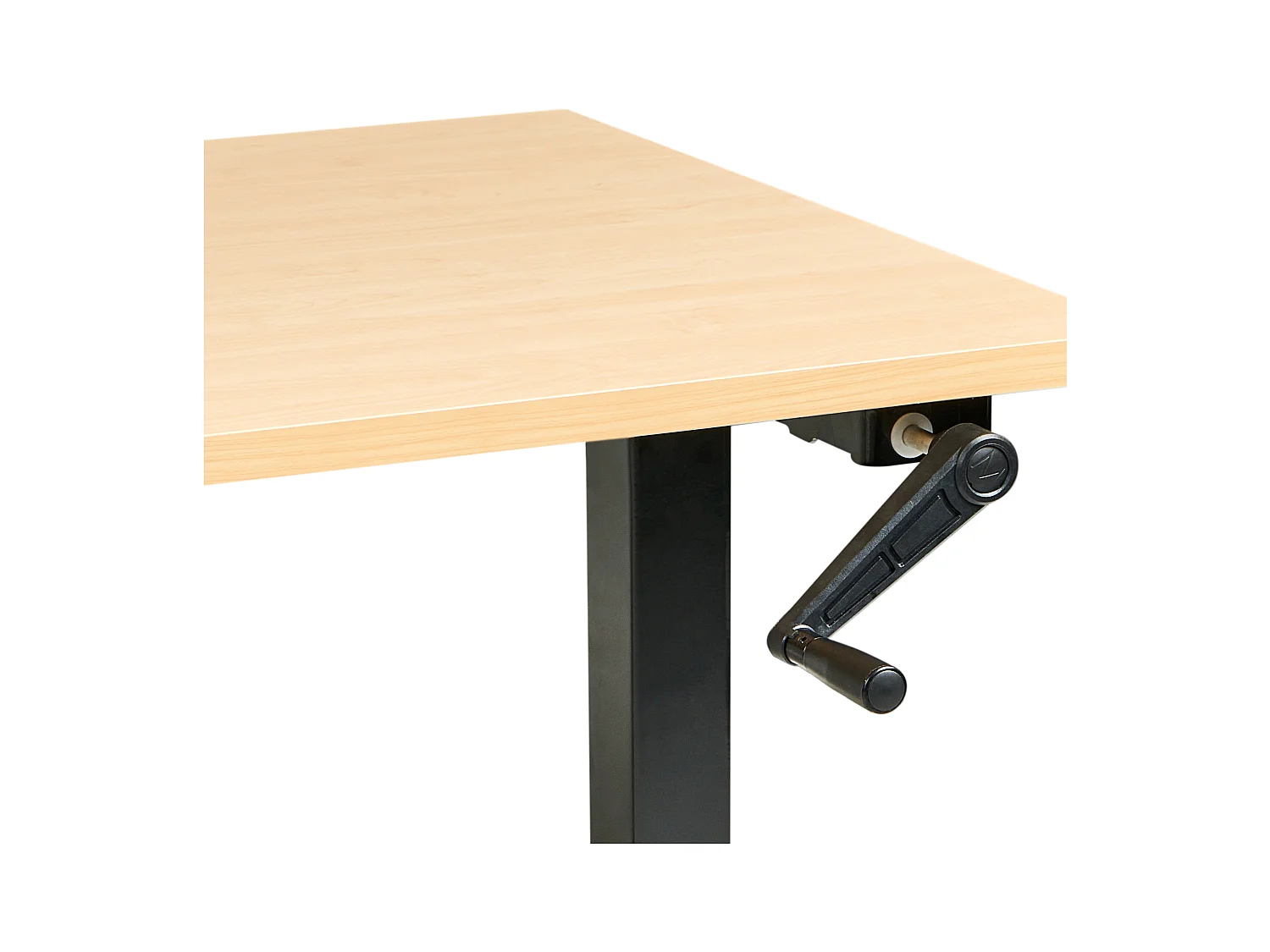 Bureau réglable en hauteur manuellement DESTINES Noir/marron clair 120 cm 60 cm