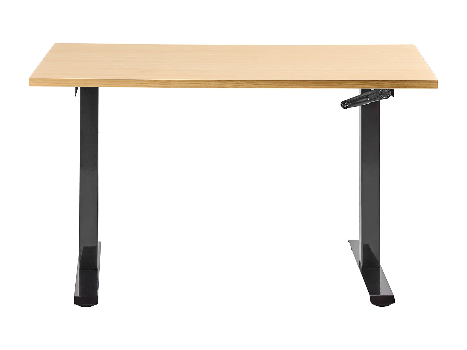 Bureau réglable en hauteur manuellement DESTINES Noir/marron clair 120 cm 60 cm