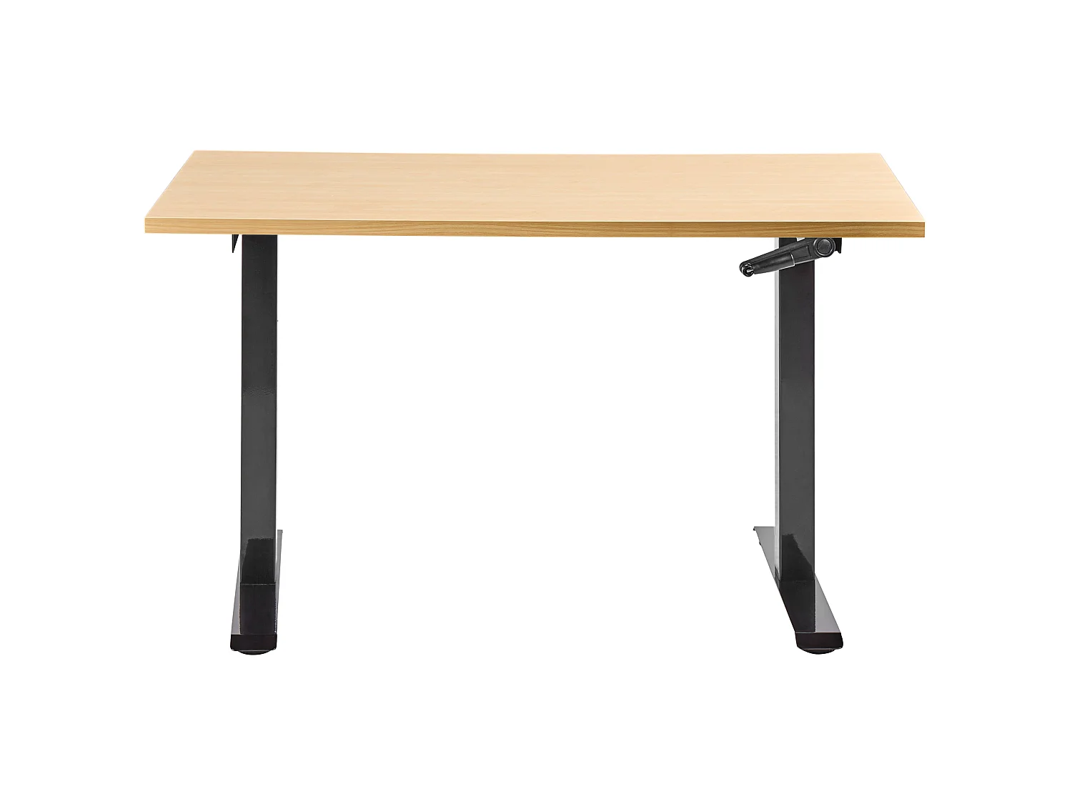 Bureau réglable en hauteur manuellement DESTINES 120 cm 72 cm Noir/marron clair