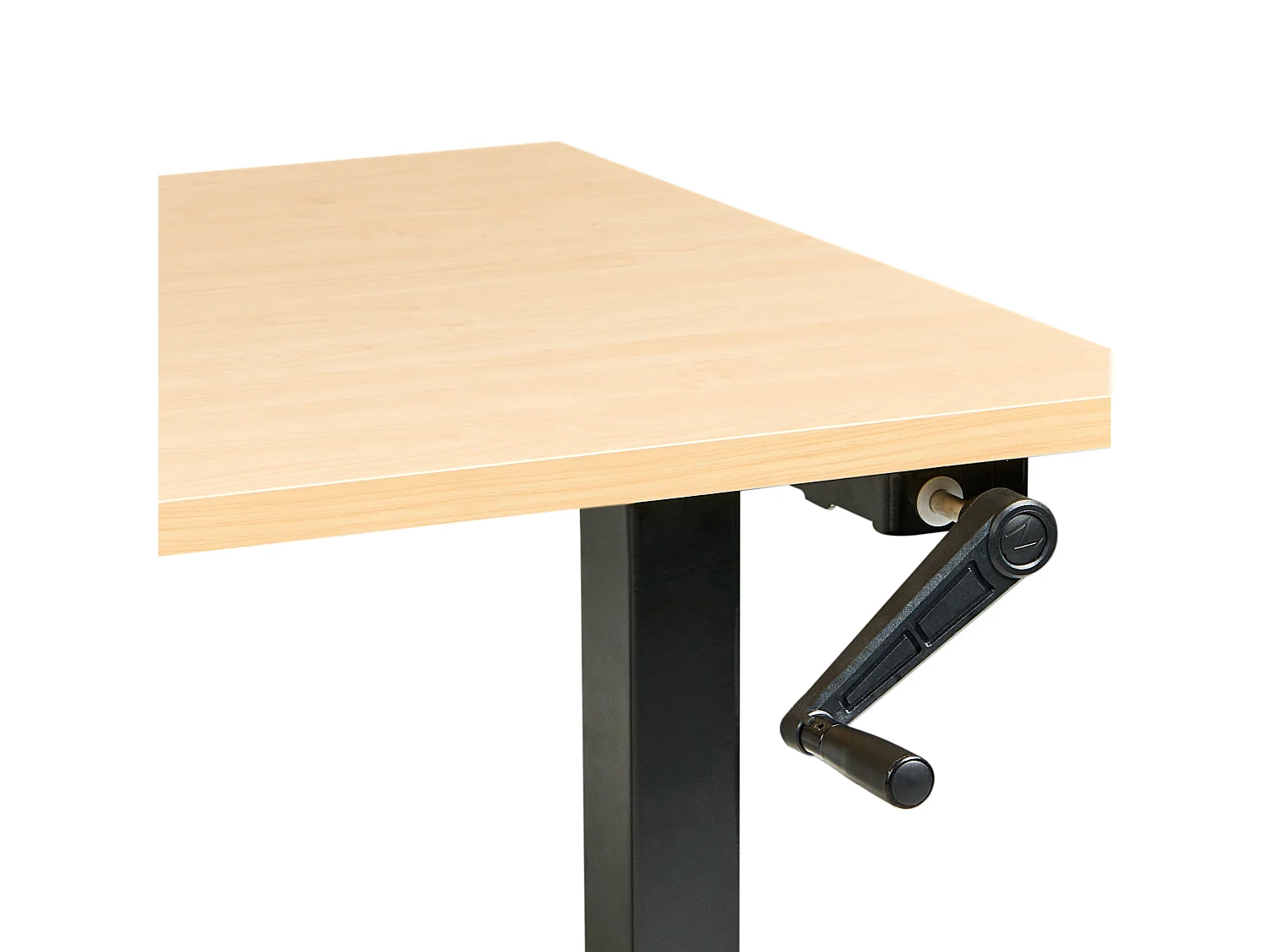 Bureau réglable en hauteur manuellement DESTINES 120 cm 72 cm Noir/marron clair