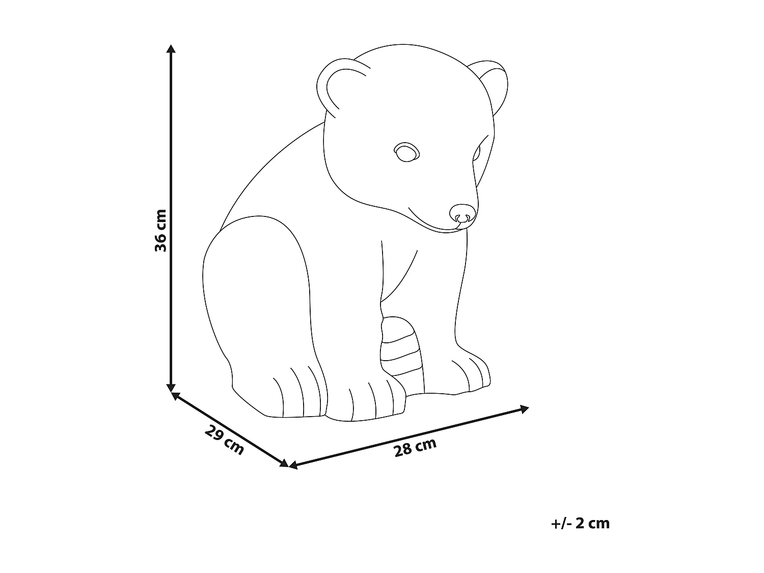 Statue de jardin BOWE Ours Gris