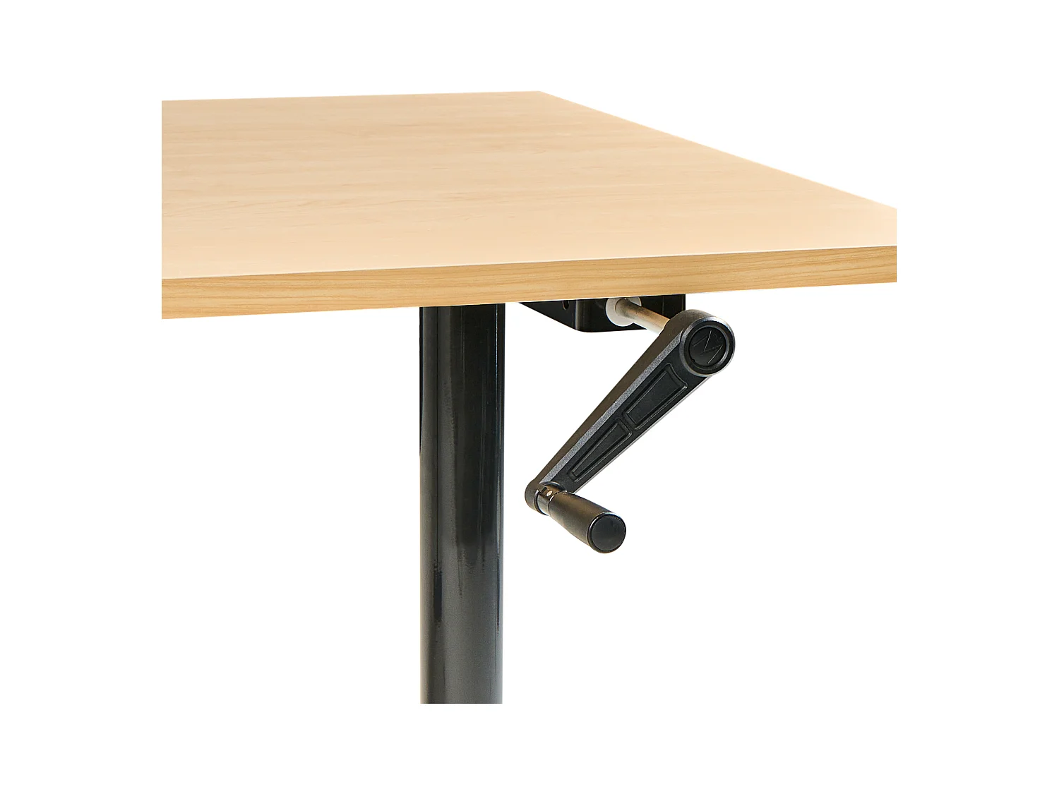 Bureau réglable en hauteur manuellement DESTINAS Noir/marron clair 160 cm 72 cm