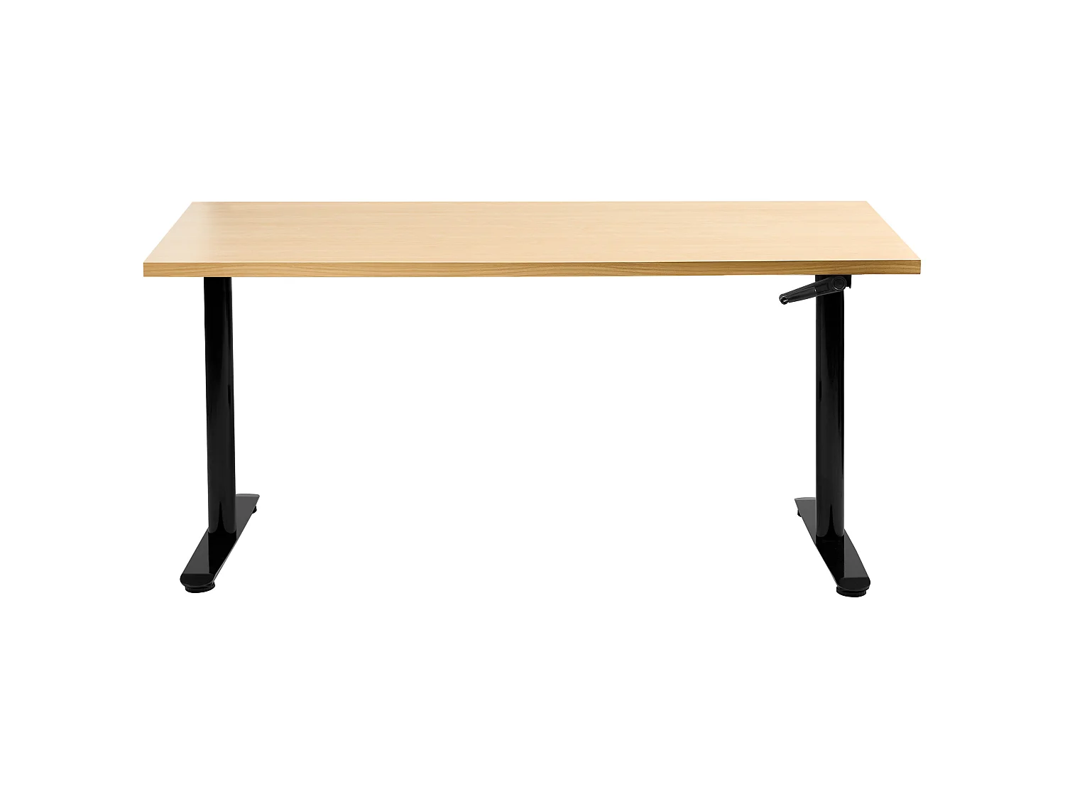 Bureau réglable en hauteur manuellement DESTINAS 160 cm 72 cm Noir/marron clair