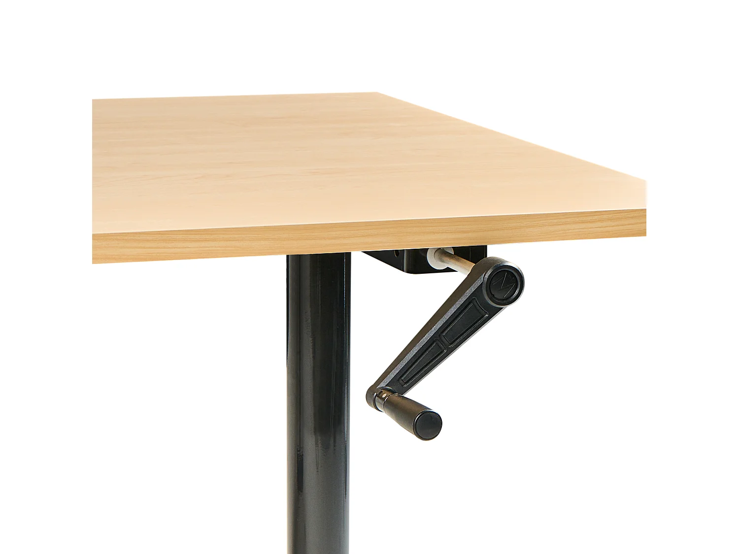 Bureau réglable en hauteur manuellement DESTINAS 160 cm 72 cm Noir/marron clair
