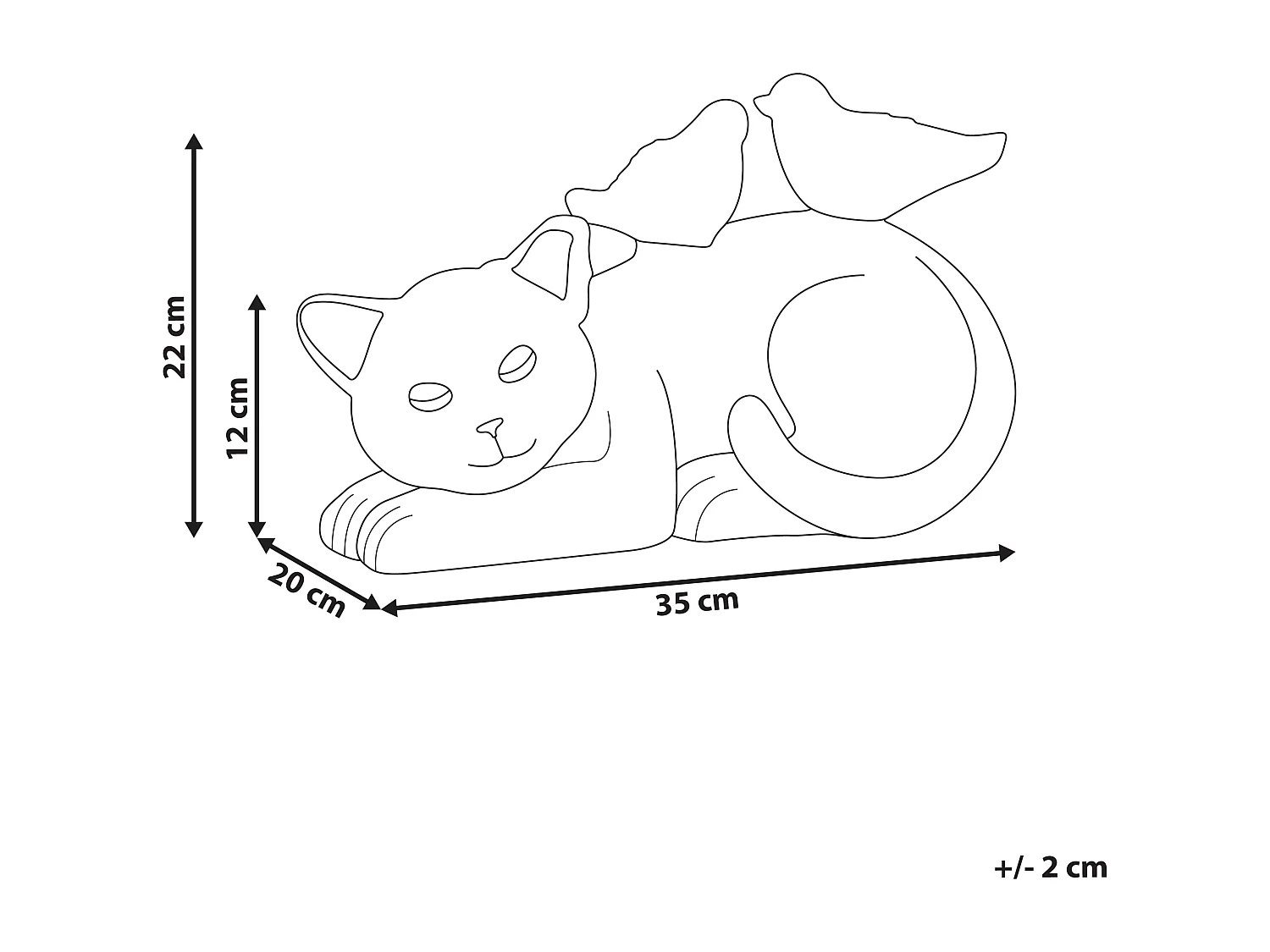 Statue de jardin KALELA Chat Gris