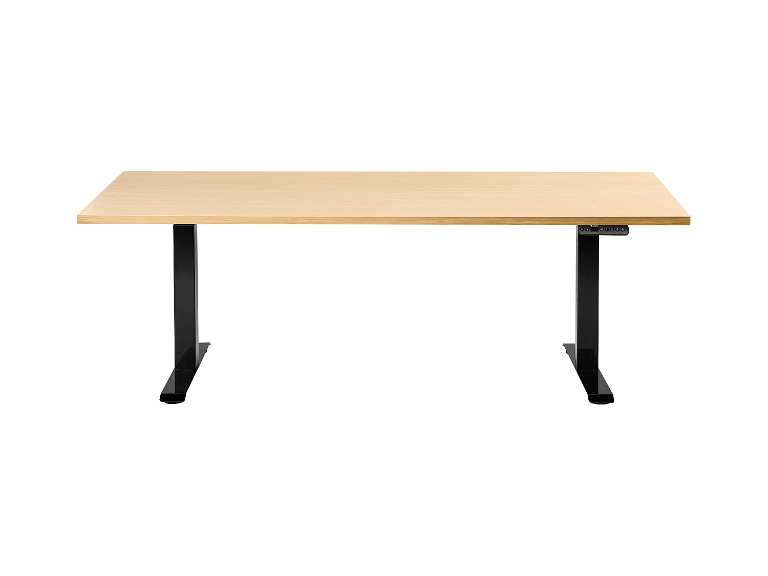 Bureau réglable en hauteur électriquement DESTINES Noir/marron clair 180 cm 72 cm