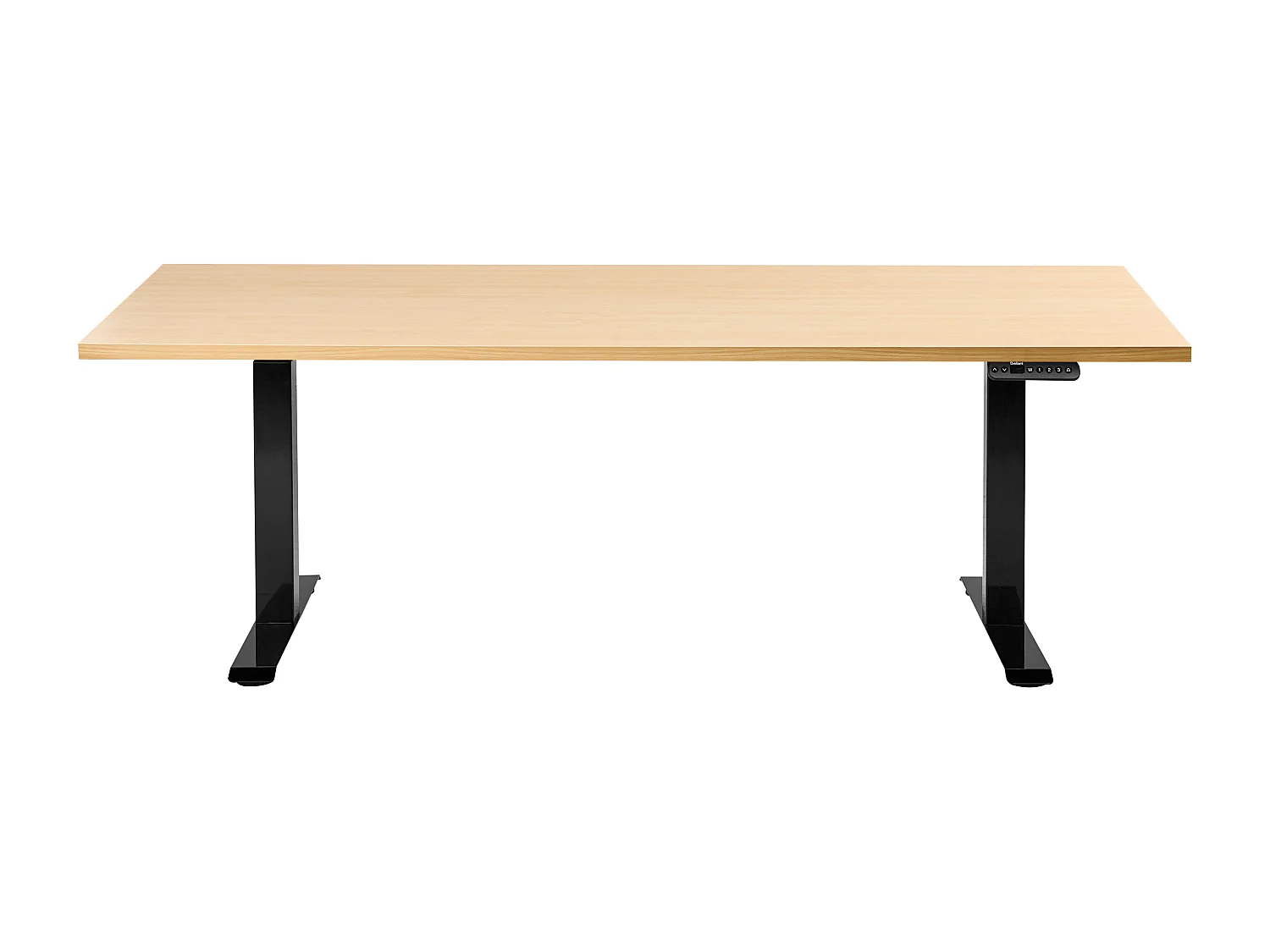 Bureau réglable en hauteur électriquement DESTINES Noir/marron clair 180 cm 72 cm