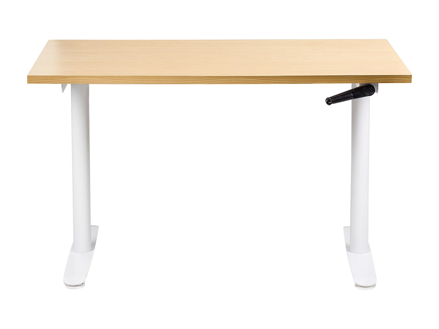 Bureau réglable en hauteur manuellement DESTINAS Marron clair/blanc 120 cm 60 cm