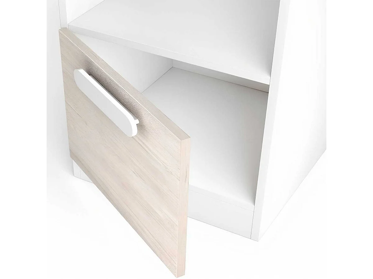 Escritorio Estelle 1 cajón + 1 estante blanco mate/sahara 74x100x42 cm