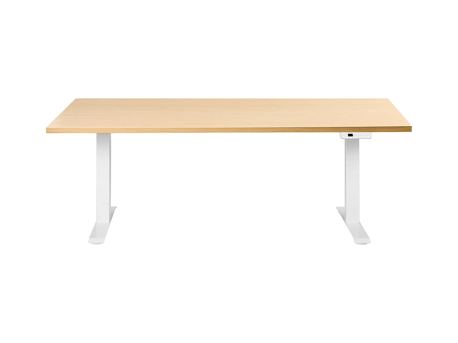 Bureau réglable en hauteur électriquement DESTINES Marron clair/blanc 180 cm 72 cm