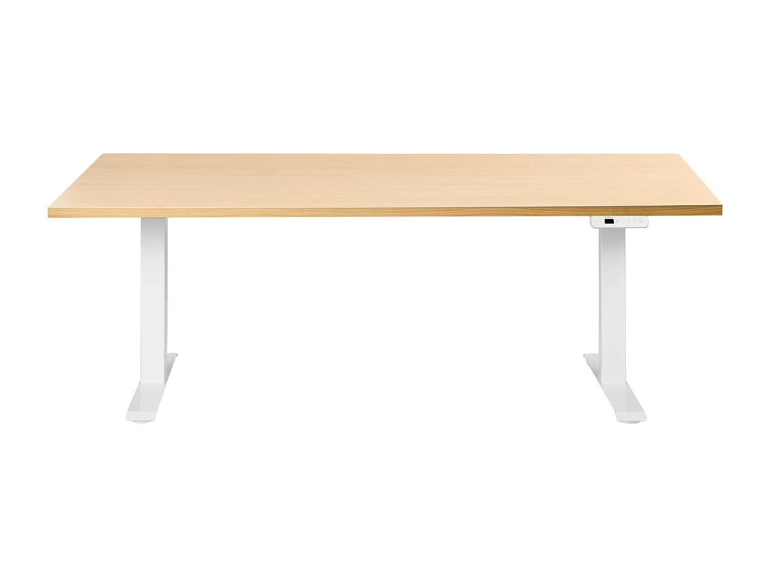 Bureau réglable en hauteur électriquement DESTINES Marron clair/blanc 180 cm 72 cm