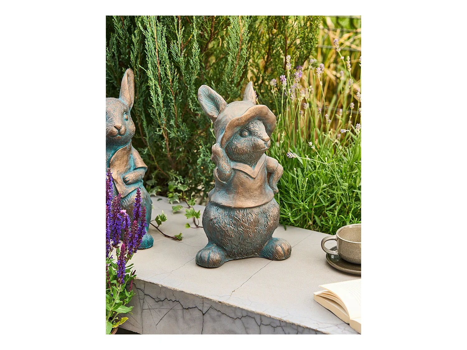 Statue de jardin KONAKRY Lapin Marron