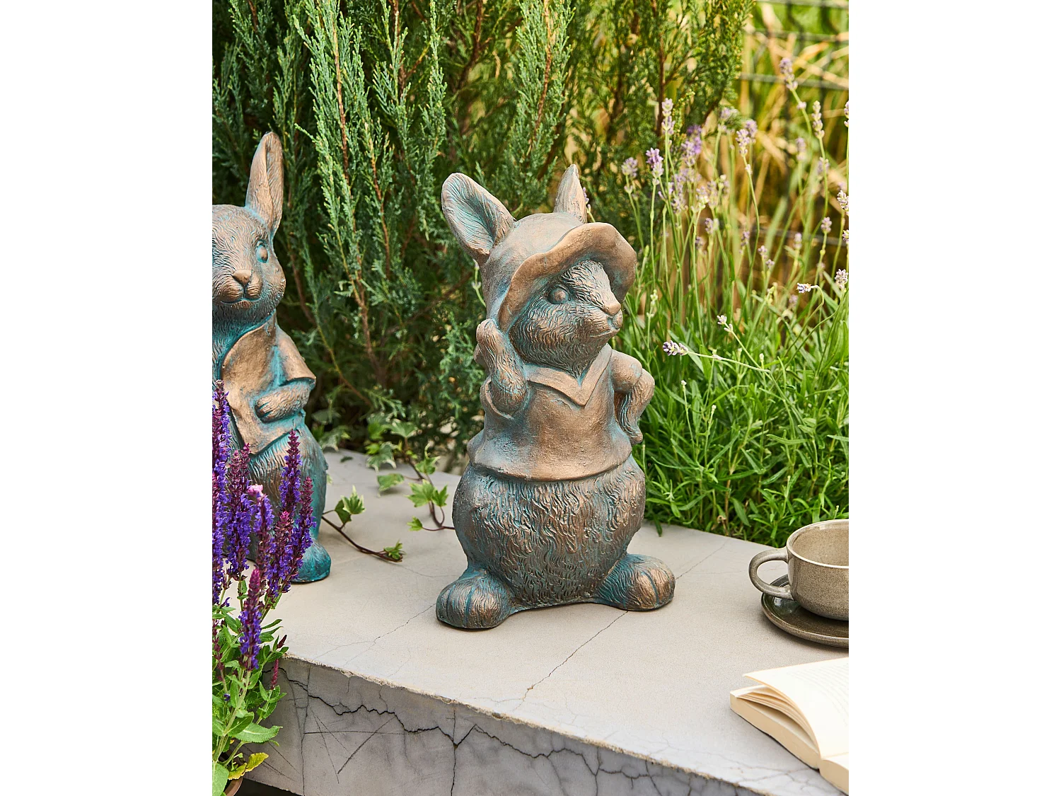 Statue de jardin KONAKRY Lapin Marron