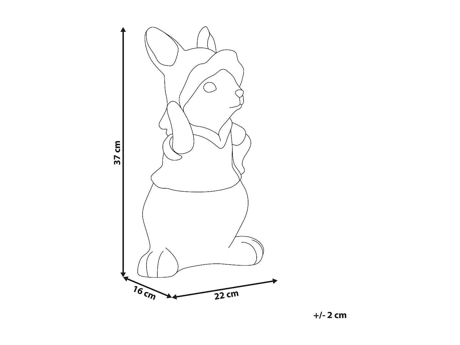 Statue de jardin KONAKRY Lapin Marron