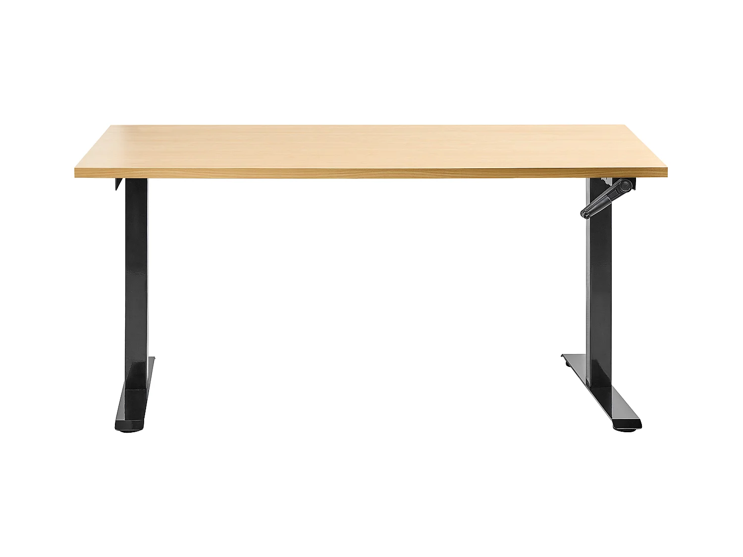 Bureau réglable en hauteur manuellement DESTINES Noir/marron clair 160 cm 72 cm