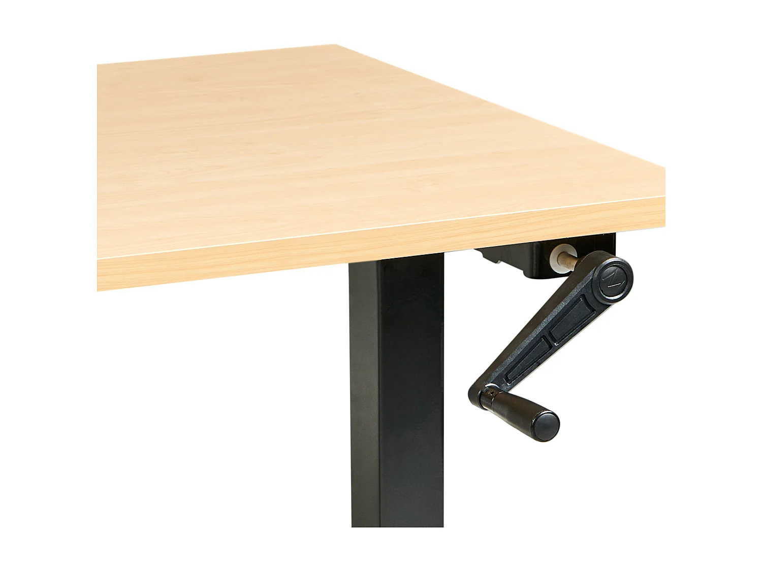 Bureau réglable en hauteur manuellement DESTINES Noir/marron clair 160 cm 72 cm