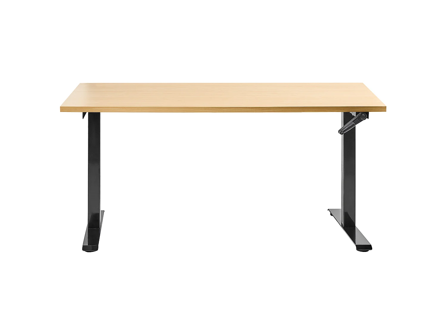 Bureau réglable en hauteur manuellement DESTINES 160 cm 72 cm Noir/marron clair