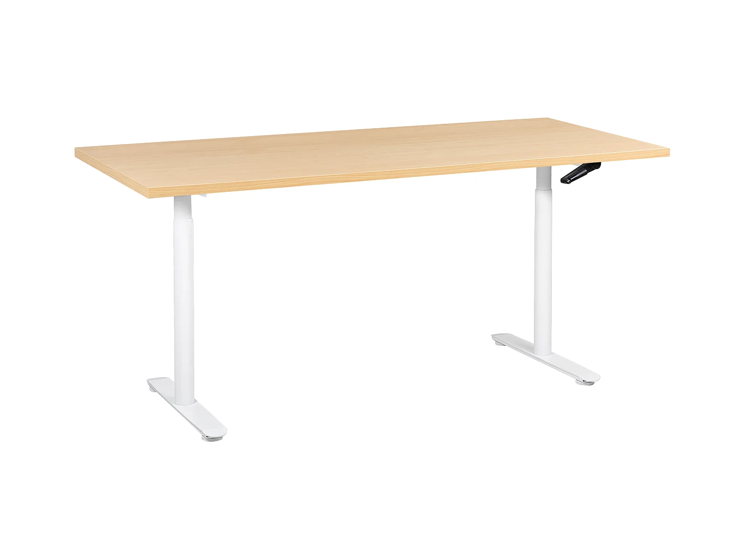 Bureau réglable en hauteur manuellement DESTINAS Marron clair/blanc 180 cm 72 cm