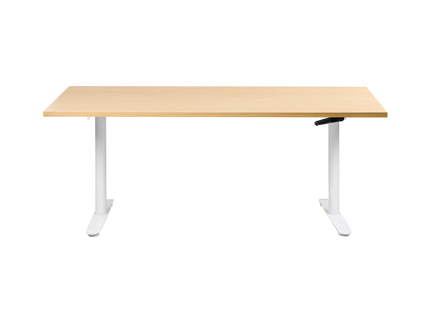 Bureau réglable en hauteur manuellement DESTINAS Marron clair/blanc 180 cm 72 cm