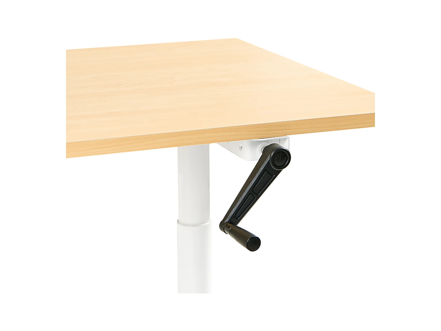 Bureau réglable en hauteur manuellement DESTINAS Marron clair/blanc 180 cm 72 cm