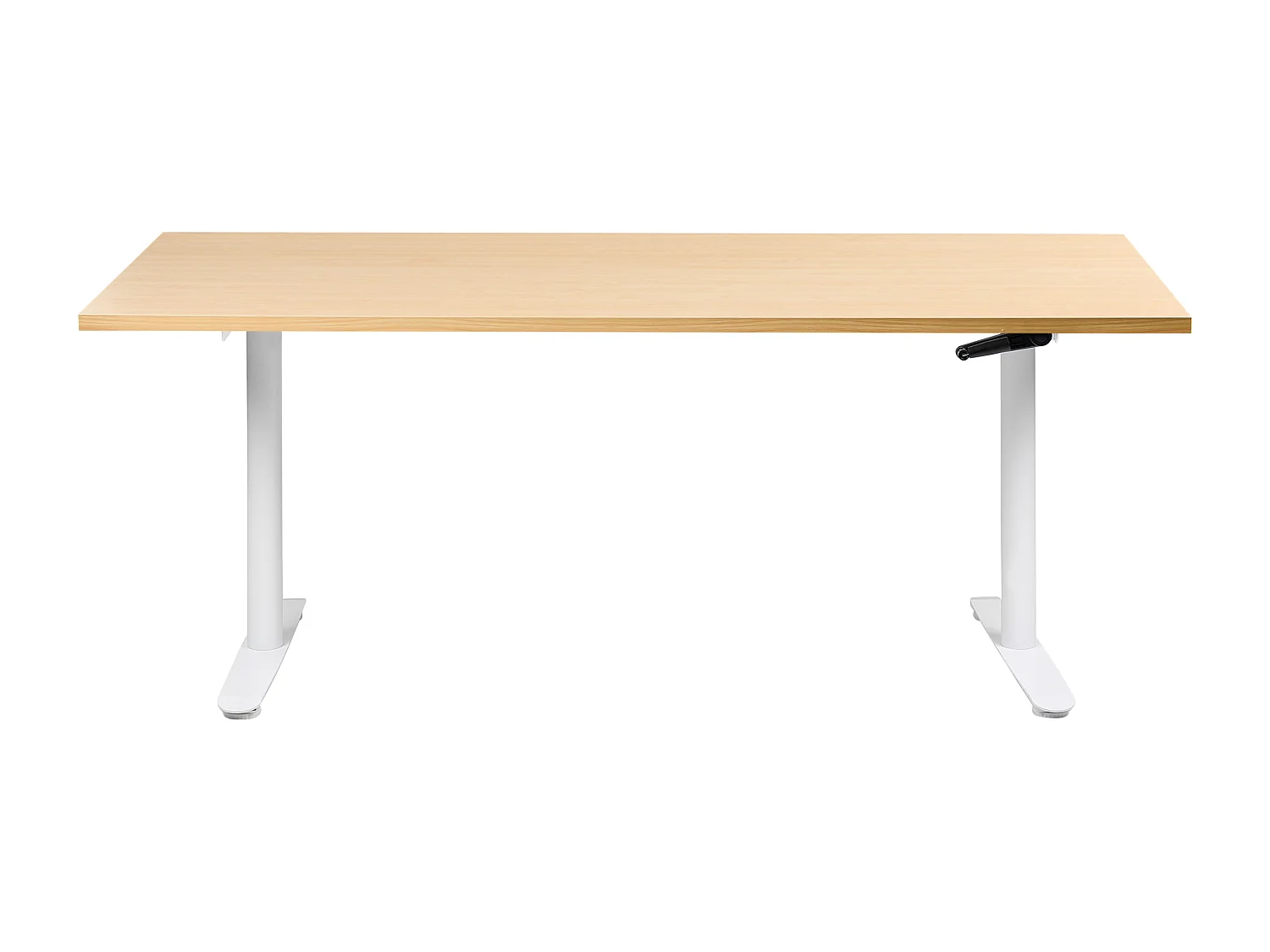 Bureau réglable en hauteur manuellement DESTINAS Marron clair/blanc 180 cm 72 cm