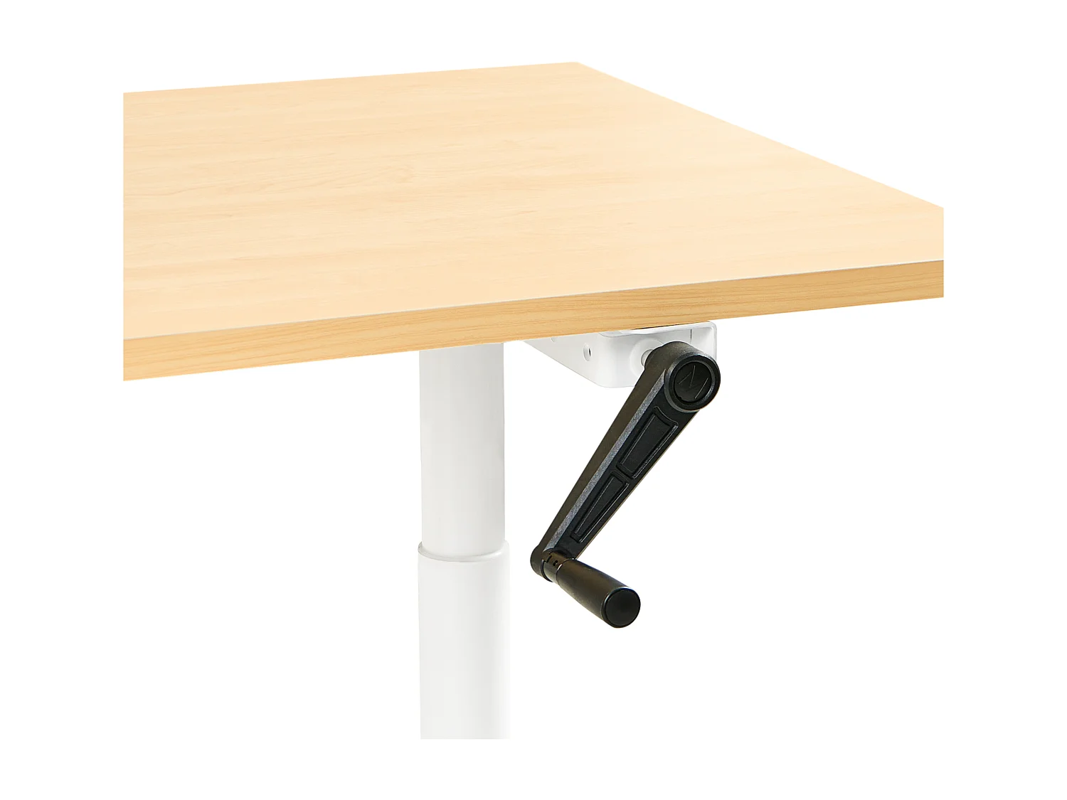 Bureau réglable en hauteur manuellement DESTINAS Marron clair/blanc 180 cm 72 cm