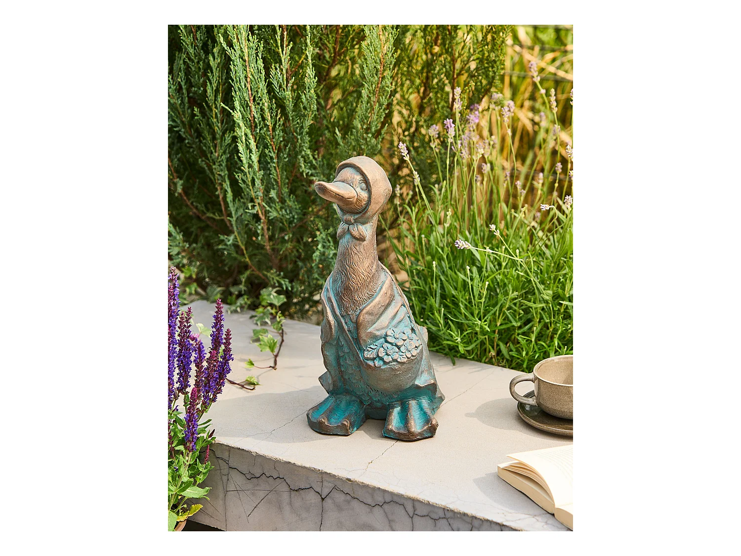 Statue de jardin BALEYA Canard Marron