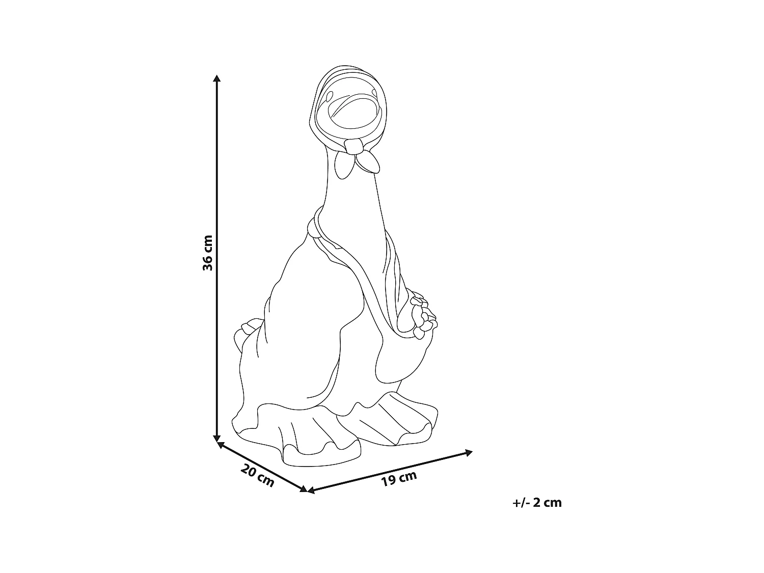 Statue de jardin BALEYA Canard Marron
