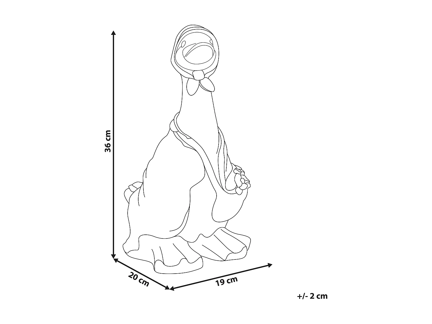 Statue de jardin BALEYA Canard Marron