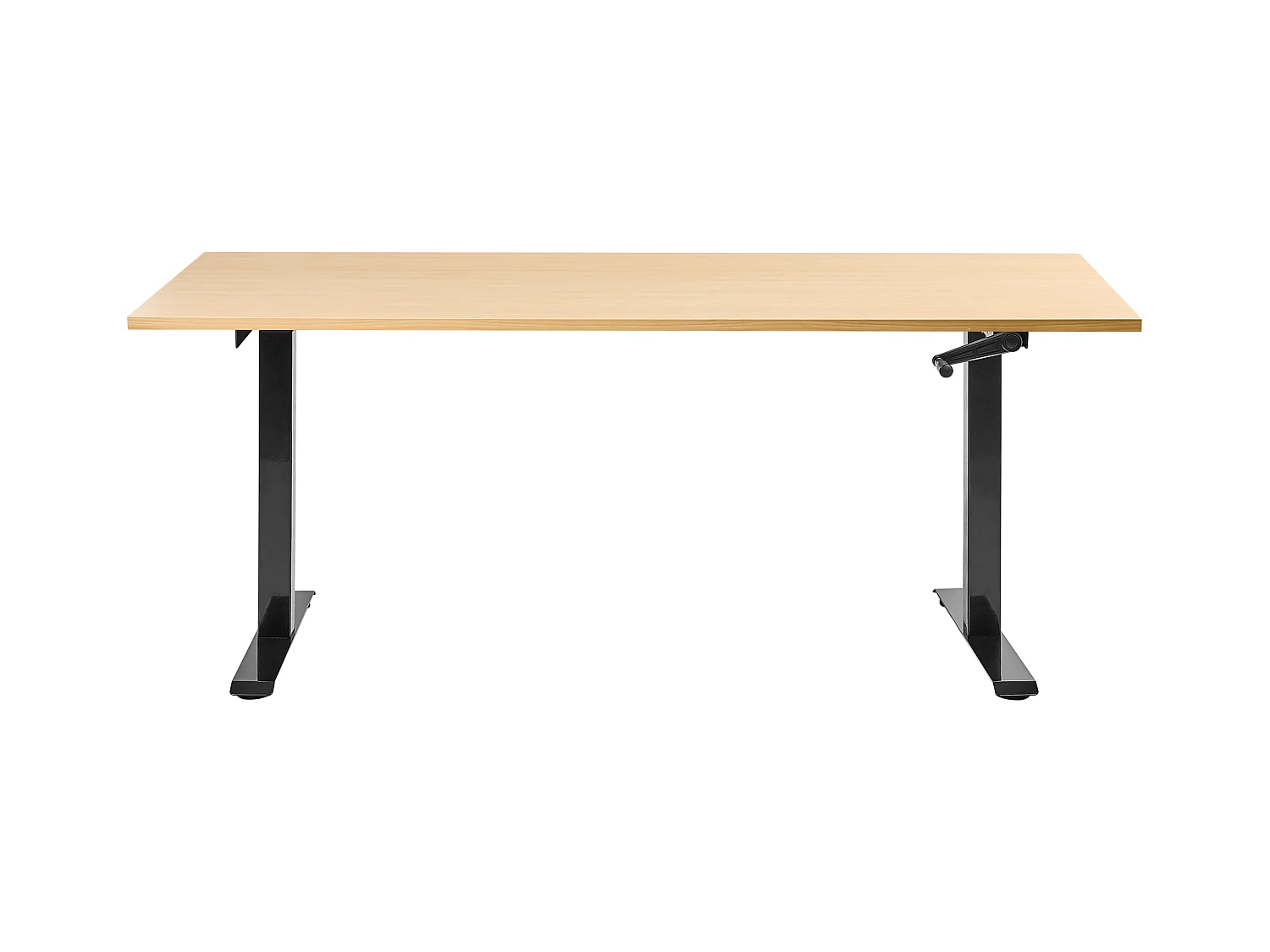 Bureau réglable en hauteur manuellement DESTINES Noir/ Marron clair 180 cm 72 cm