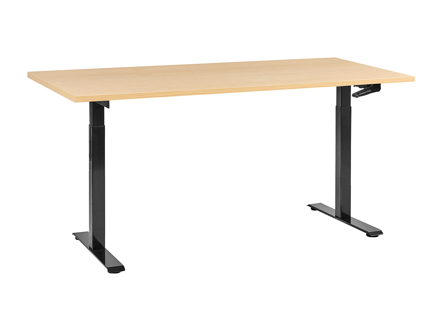 Bureau réglable en hauteur manuellement DESTINES Noir/ Marron clair 180 cm 72 cm