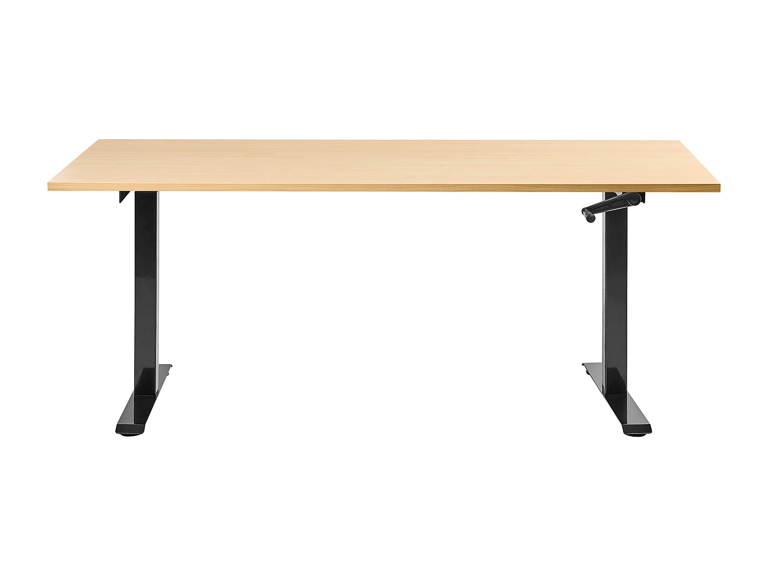 Bureau réglable en hauteur manuellement DESTINES Noir/ Marron clair 180 cm 72 cm