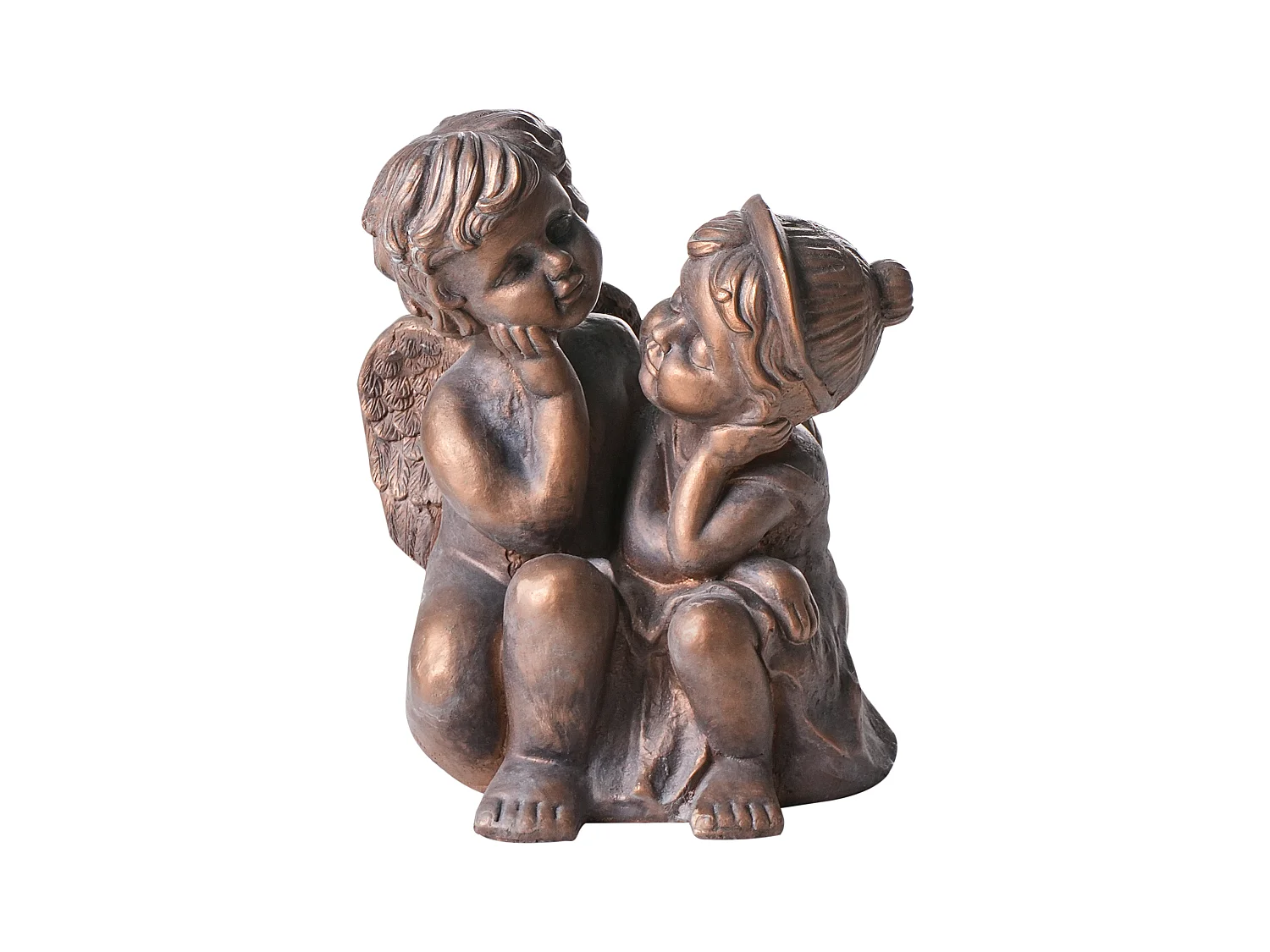 Statue de jardin DAMARO Enfant Marron