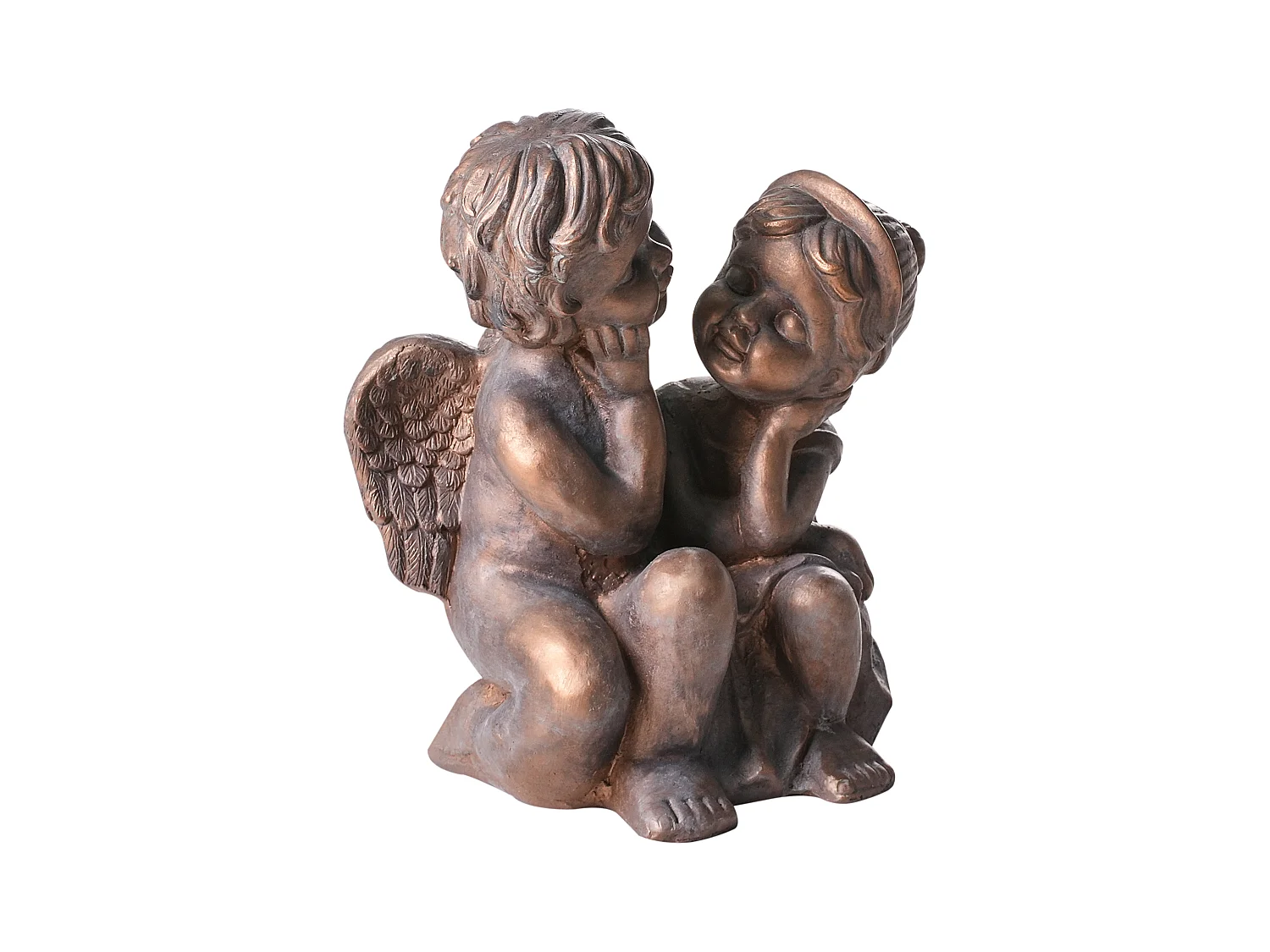 Statue de jardin DAMARO Enfant Marron