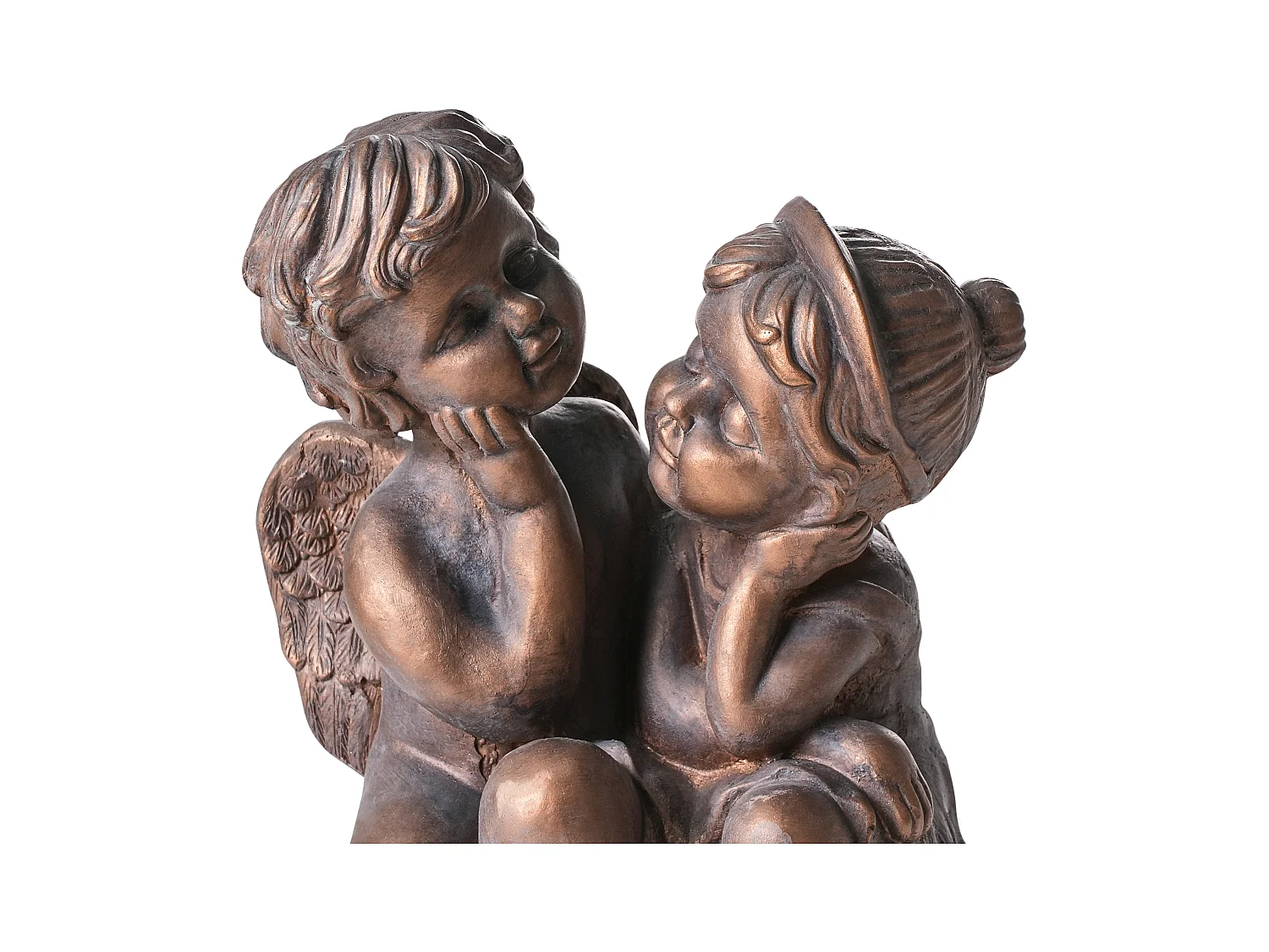 Statue de jardin DAMARO Enfant Marron