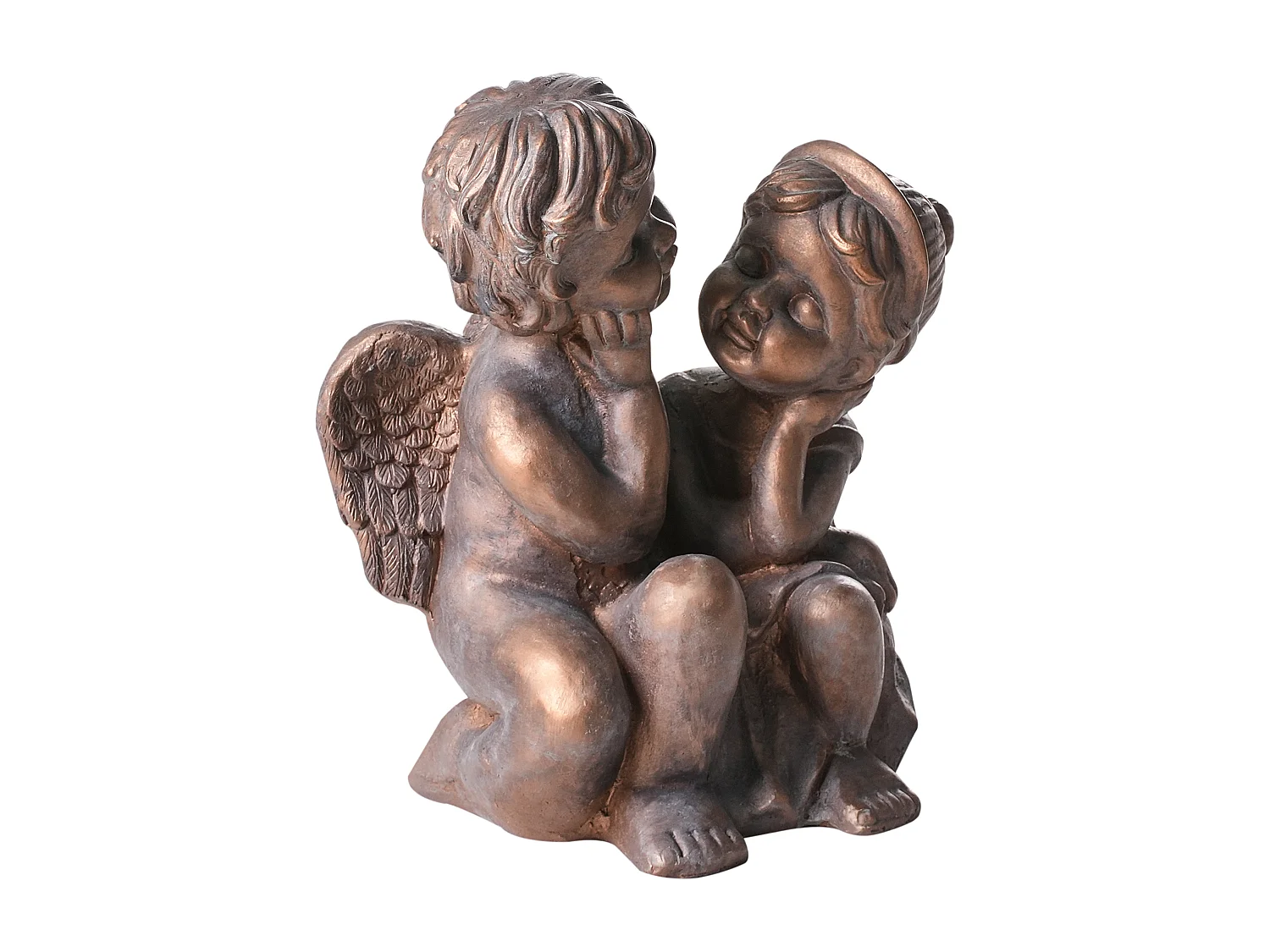 Statue de jardin DAMARO Enfant Marron