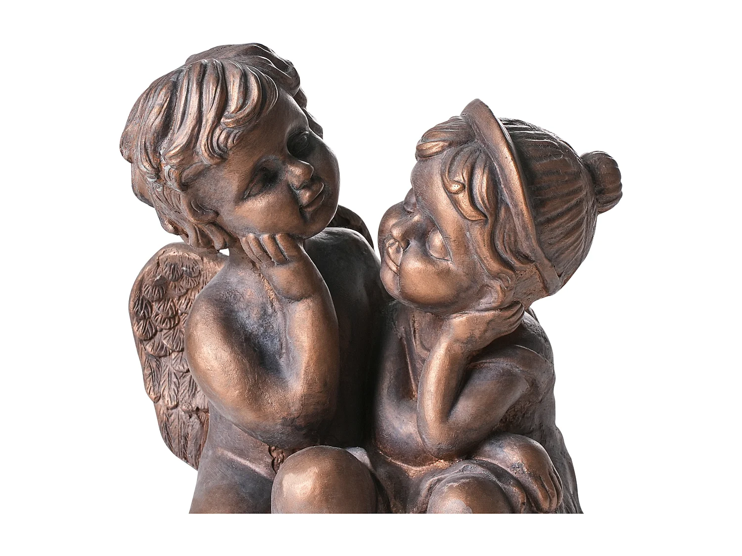 Statue de jardin DAMARO Enfant Marron