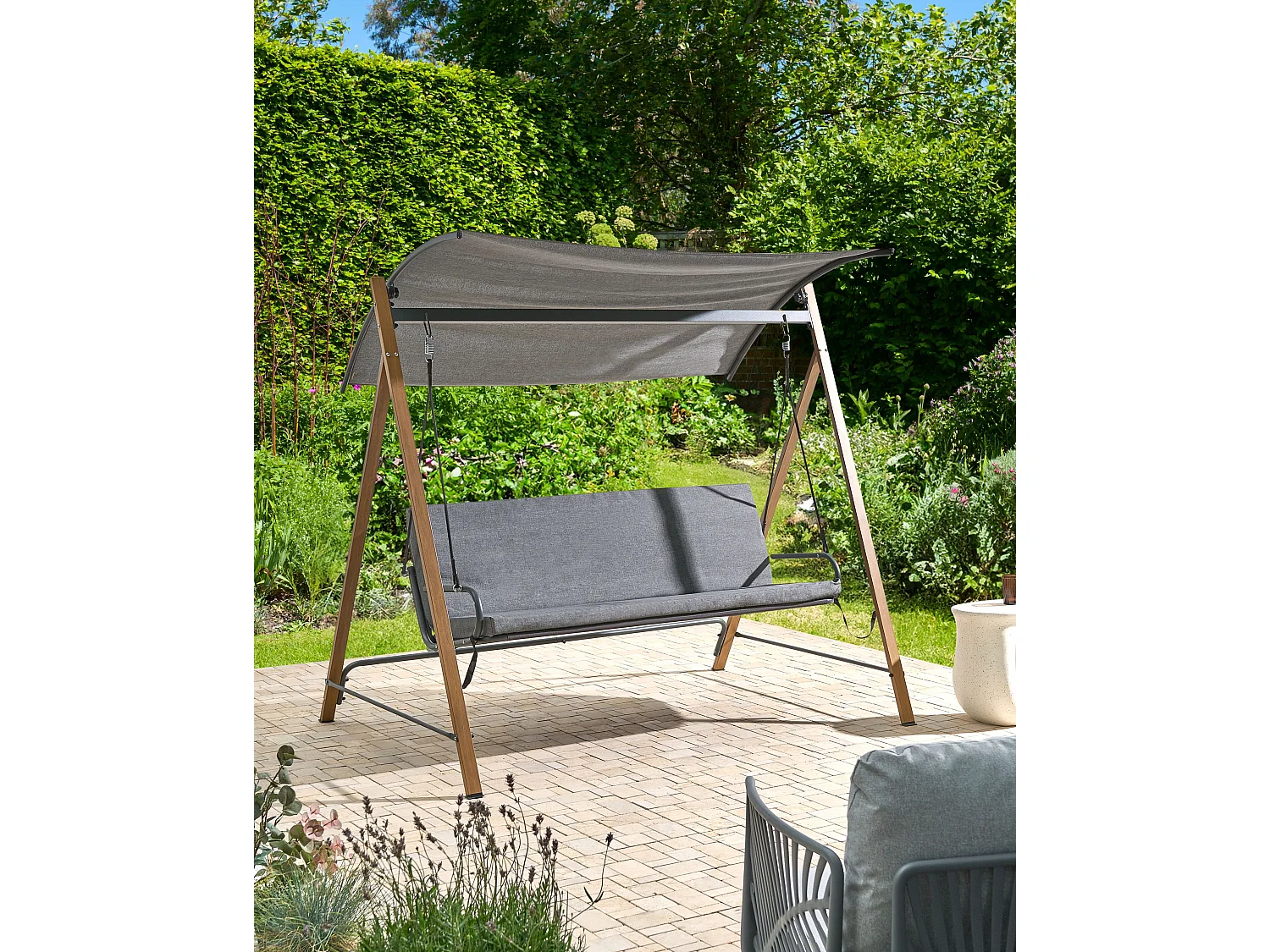 Balancelle de jardin BONAGIA Métal Gris