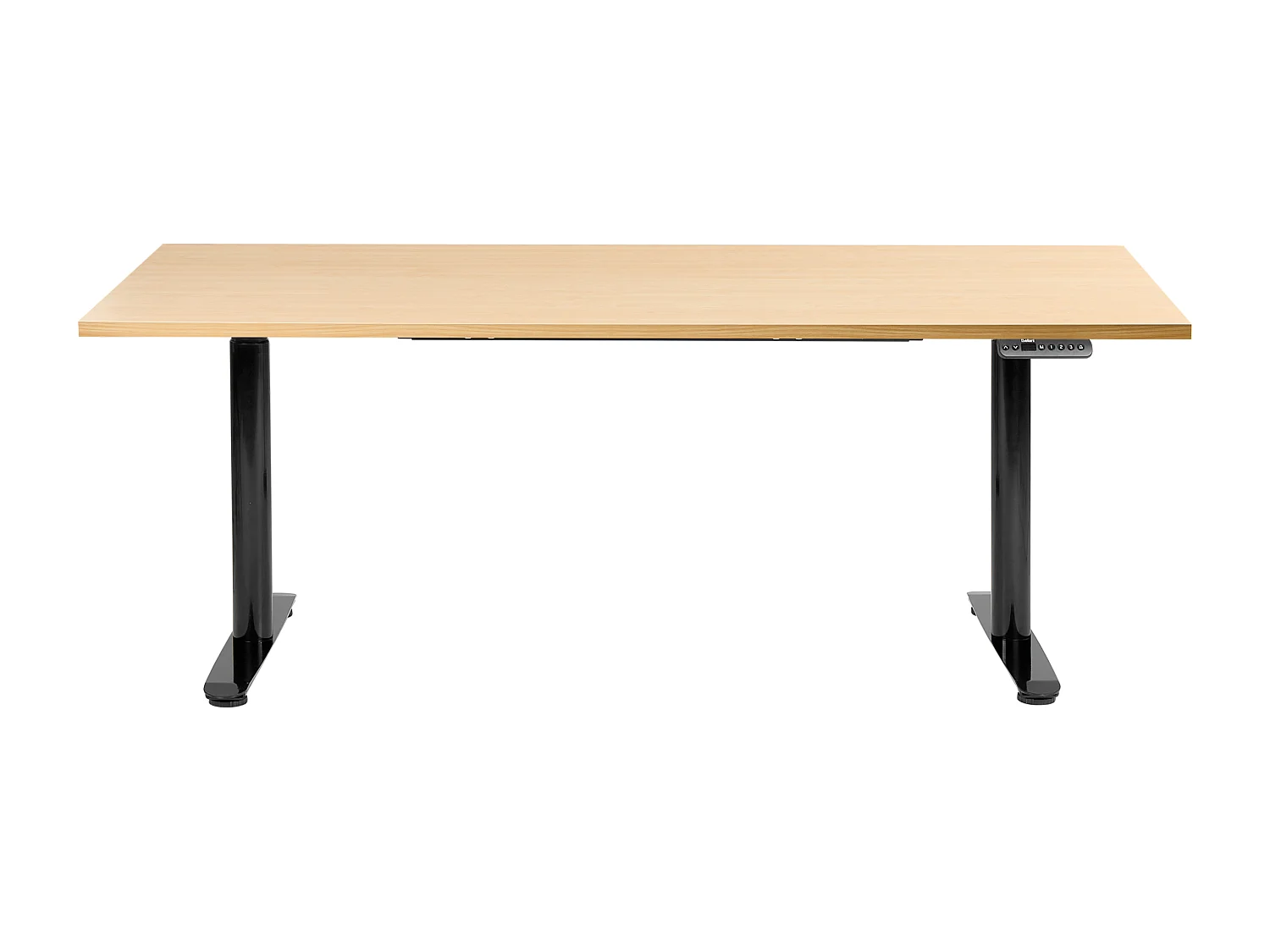 Bureau réglable en hauteur électriquement DESTINAS Noir/marron clair 180 cm 72 cm