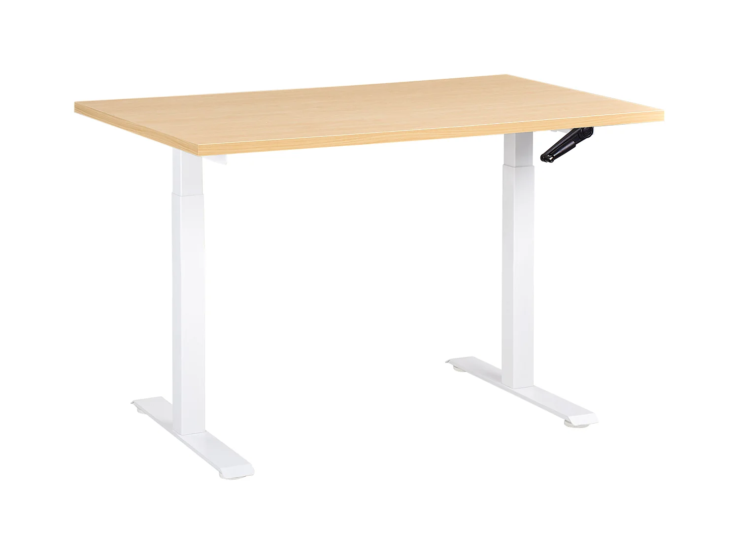 Bureau réglable en hauteur manuellement DESTINES Marron clair/blanc 120 cm 60 cm