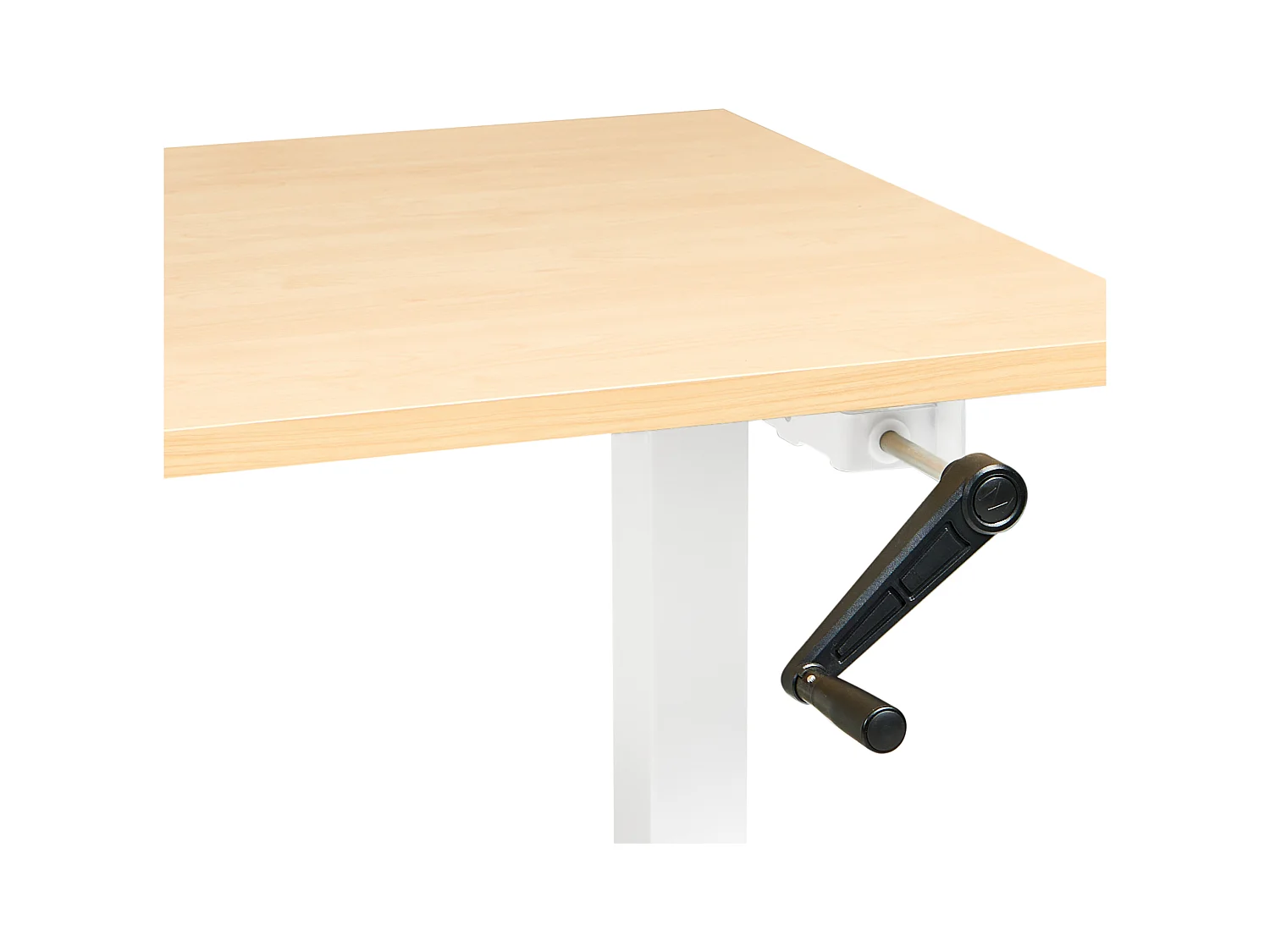 Bureau réglable en hauteur manuellement DESTINES Marron clair/blanc 120 cm 60 cm