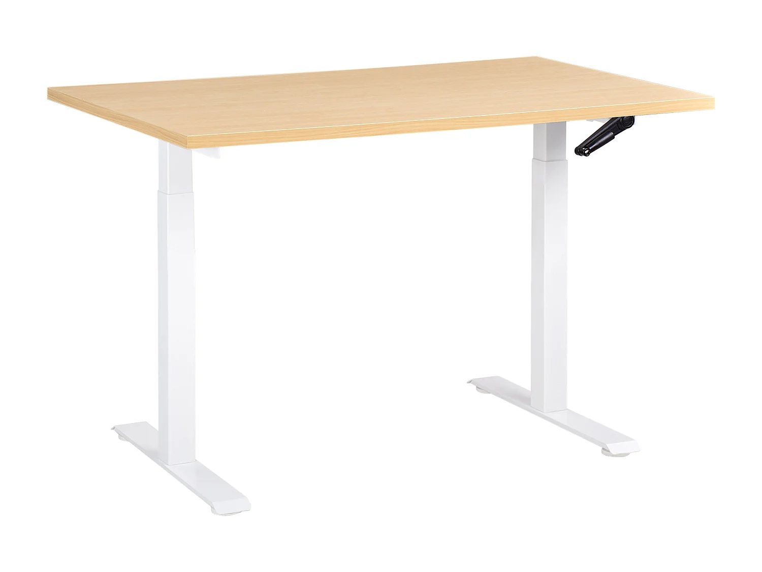 Bureau réglable en hauteur manuellement DESTINES Marron clair/blanc 120 cm 60 cm