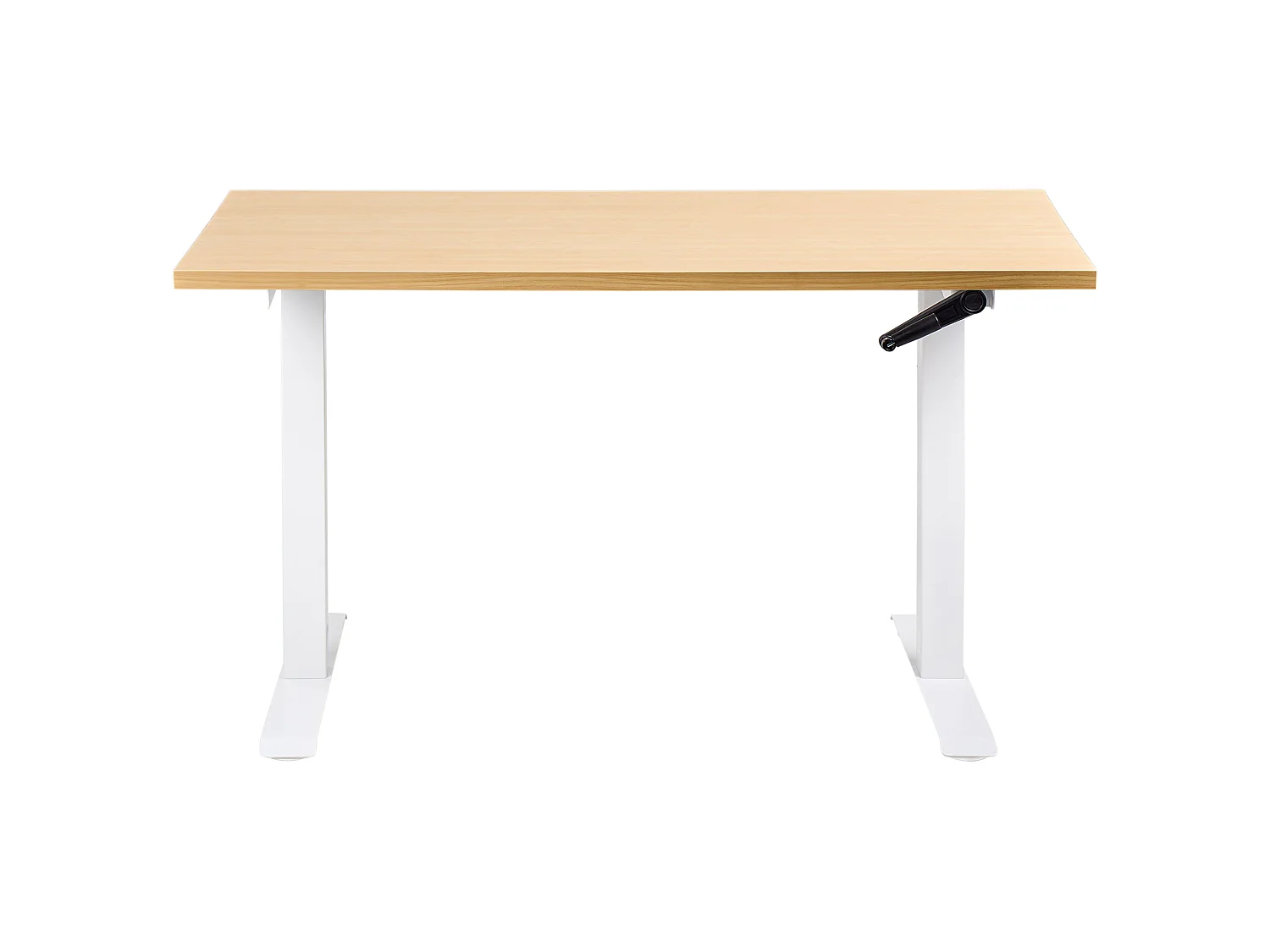 Bureau réglable en hauteur manuellement DESTINES 120 cm 72 cm Marron clair/blanc