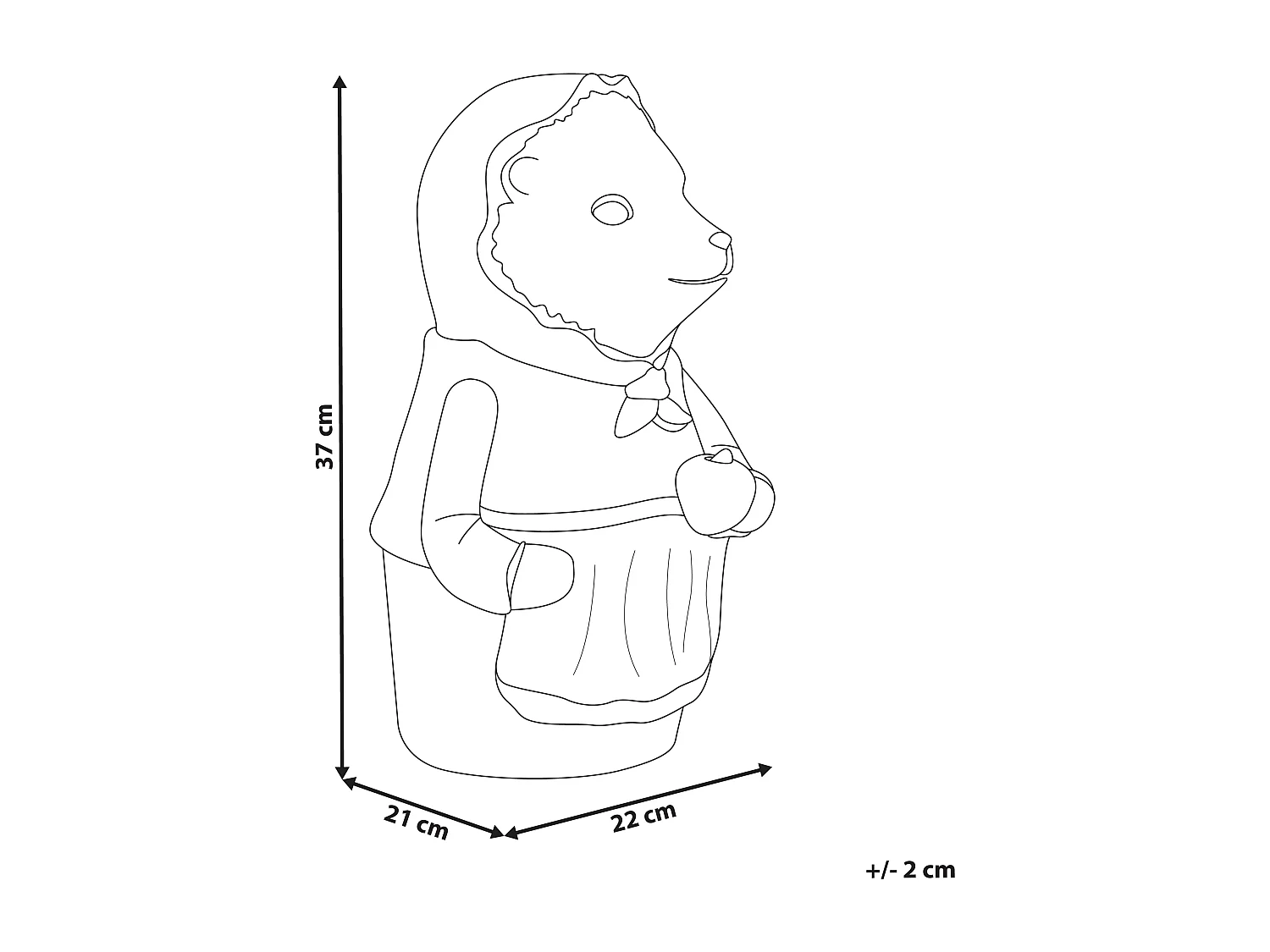 Statue de jardin LOLA Hérisson Marron