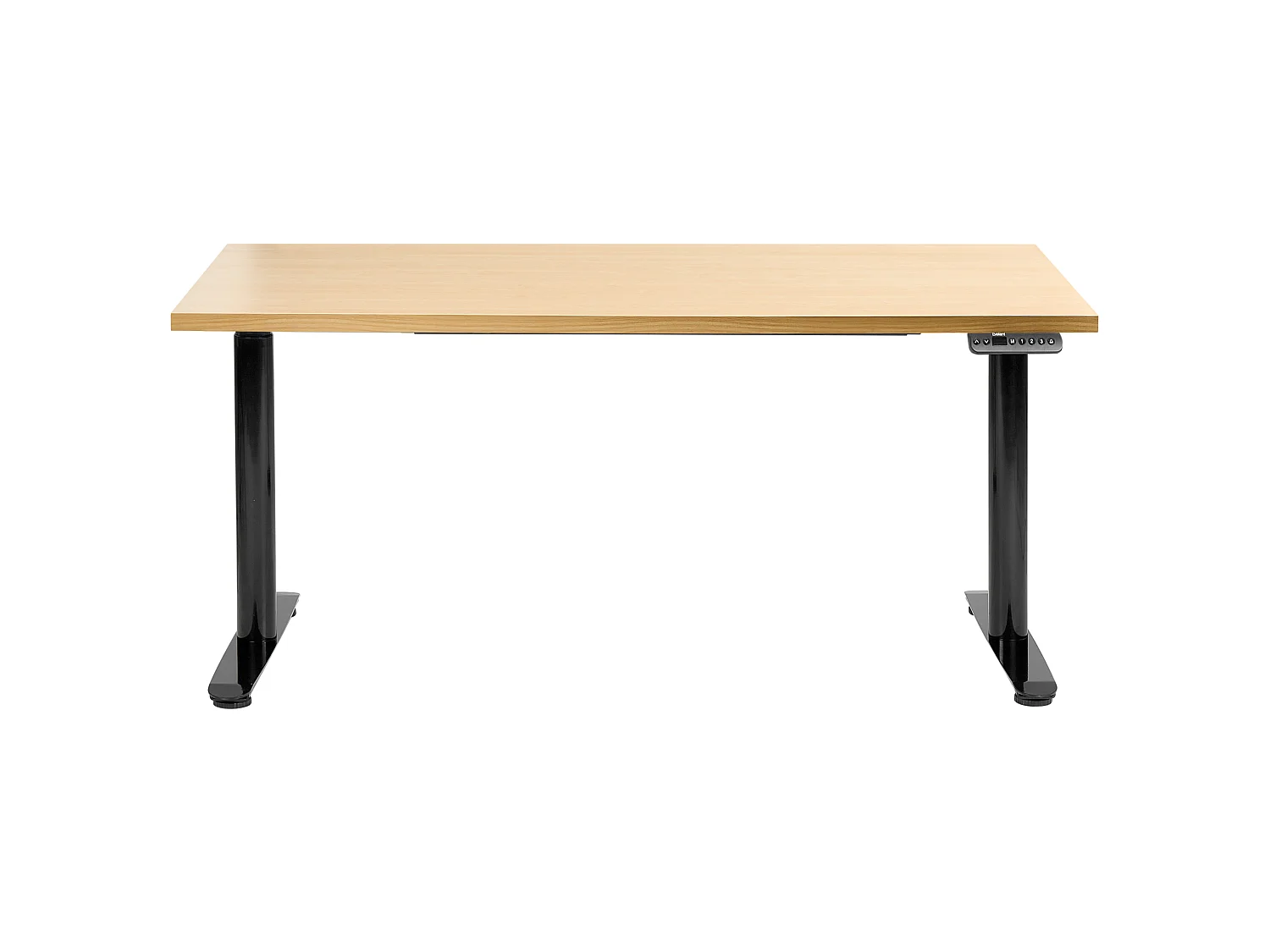 Bureau réglable en hauteur électriquement DESTINAS 160 cm 72 cm Noir/marron clair
