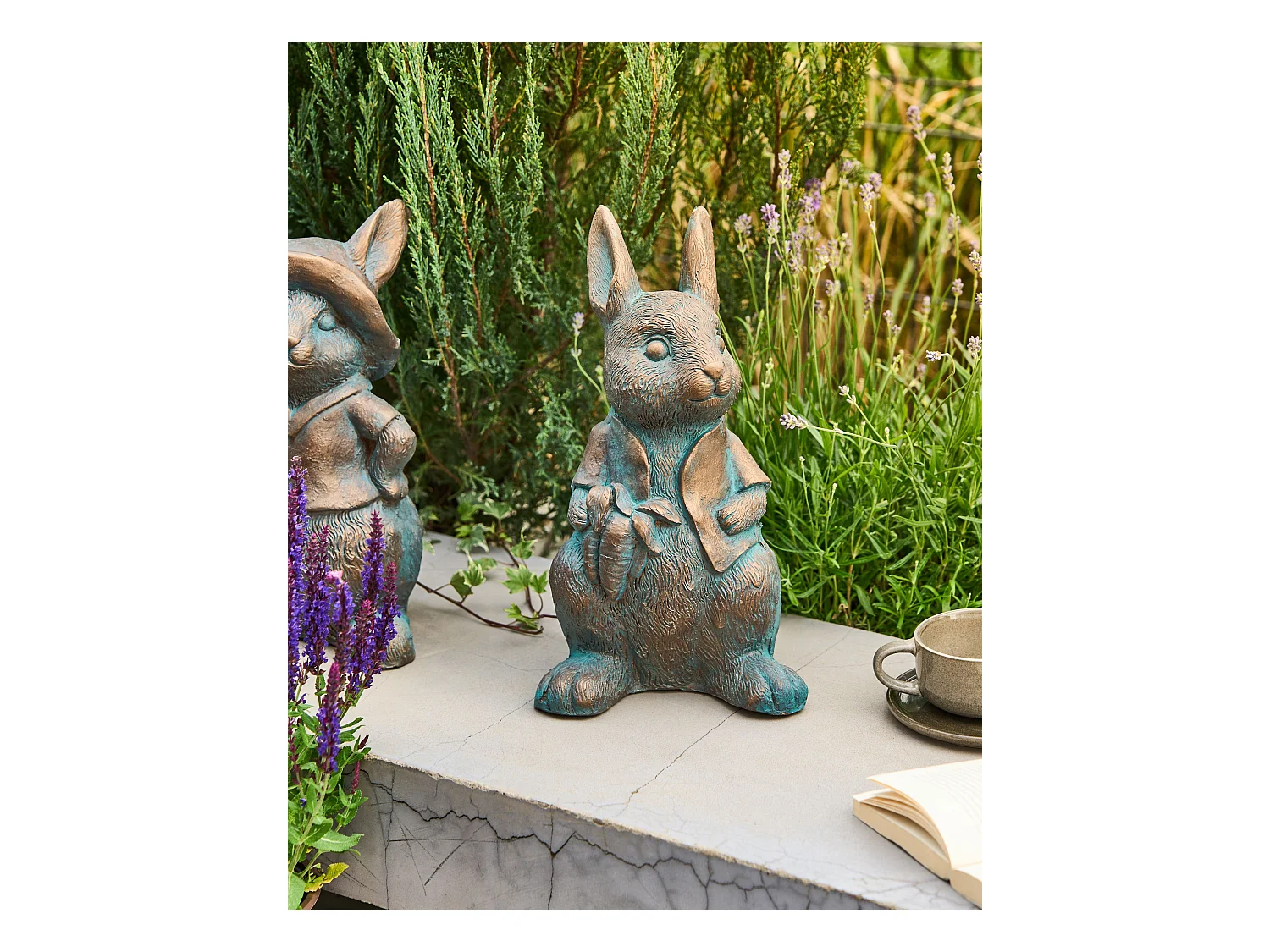Statue de jardin TONDON Lapin Marron