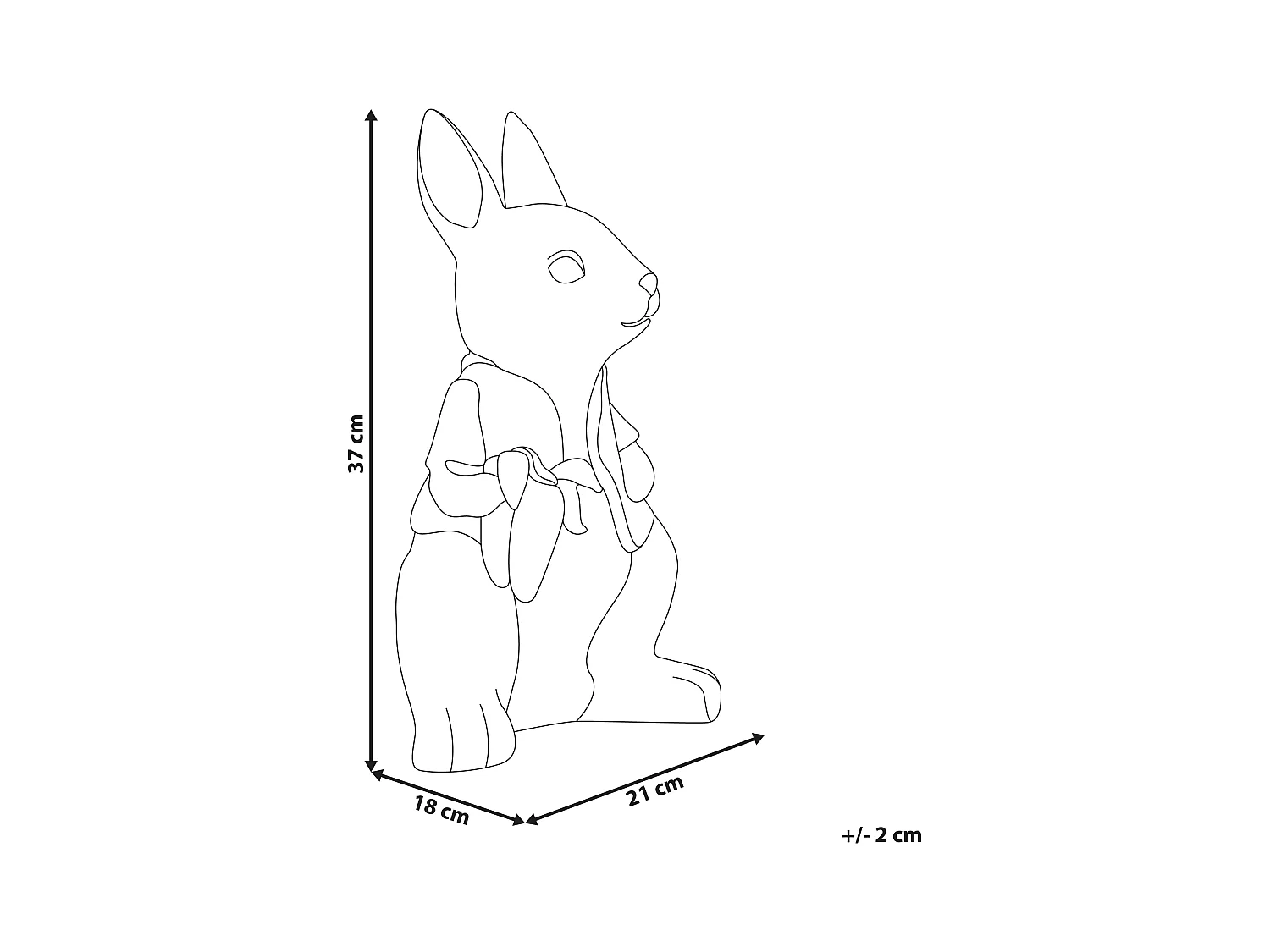 Statue de jardin TONDON Lapin Marron